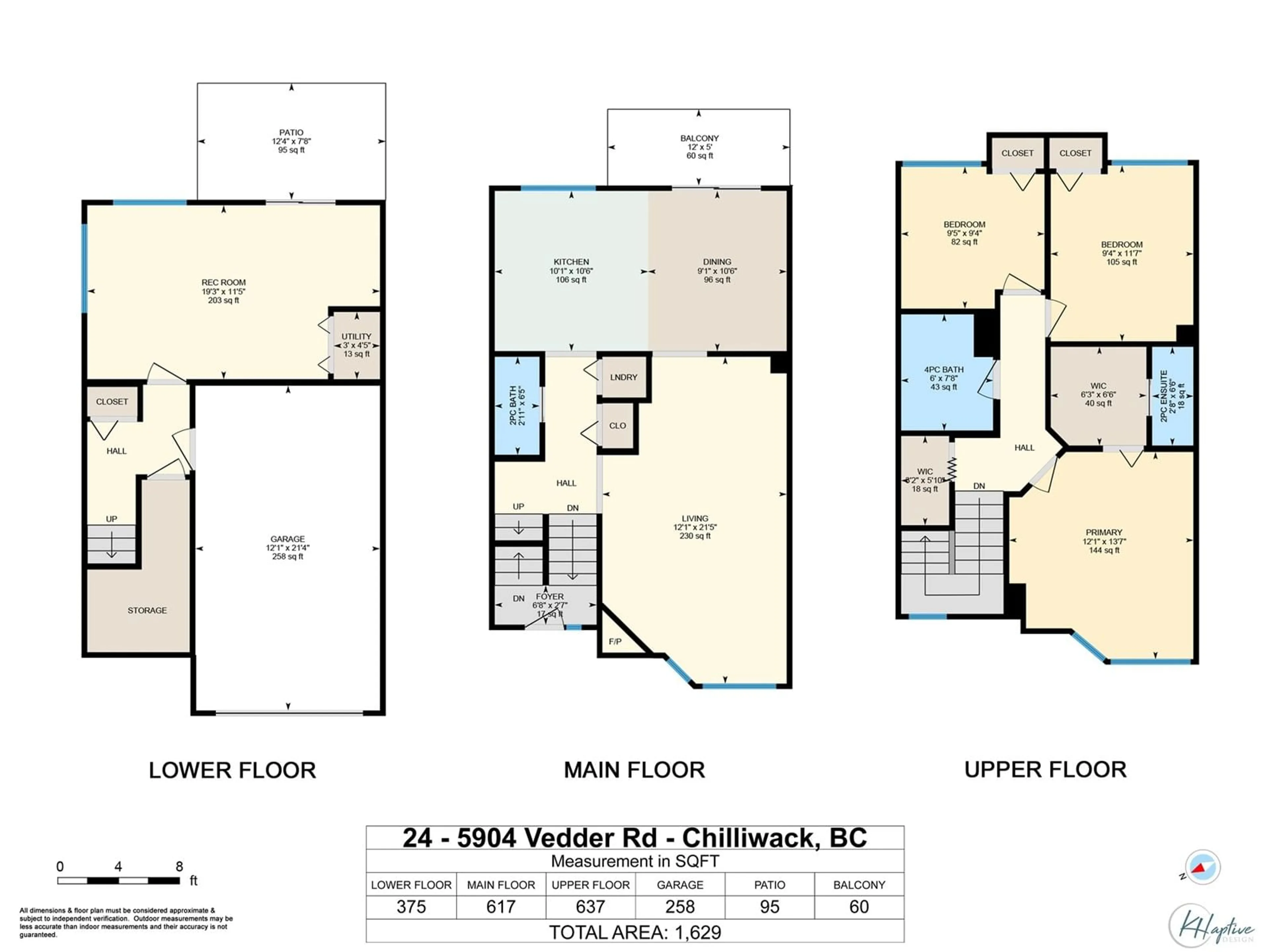 Floor plan for 24 - 5904 VEDDER ROAD, Chilliwack British Columbia V2R3E7