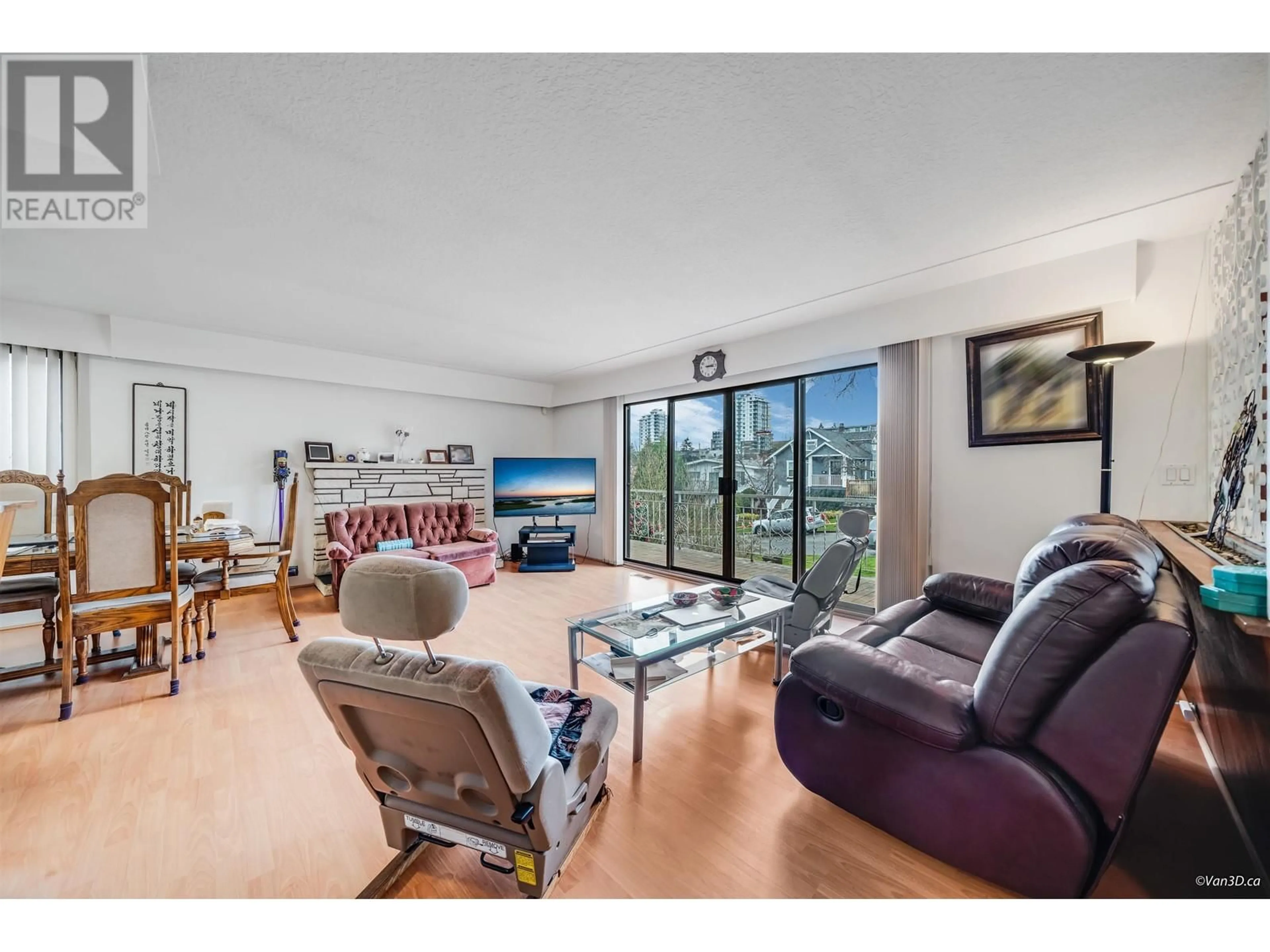 Living room with furniture, wood/laminate floor for 3786 GEORGIA STREET, Burnaby British Columbia V5C2S5