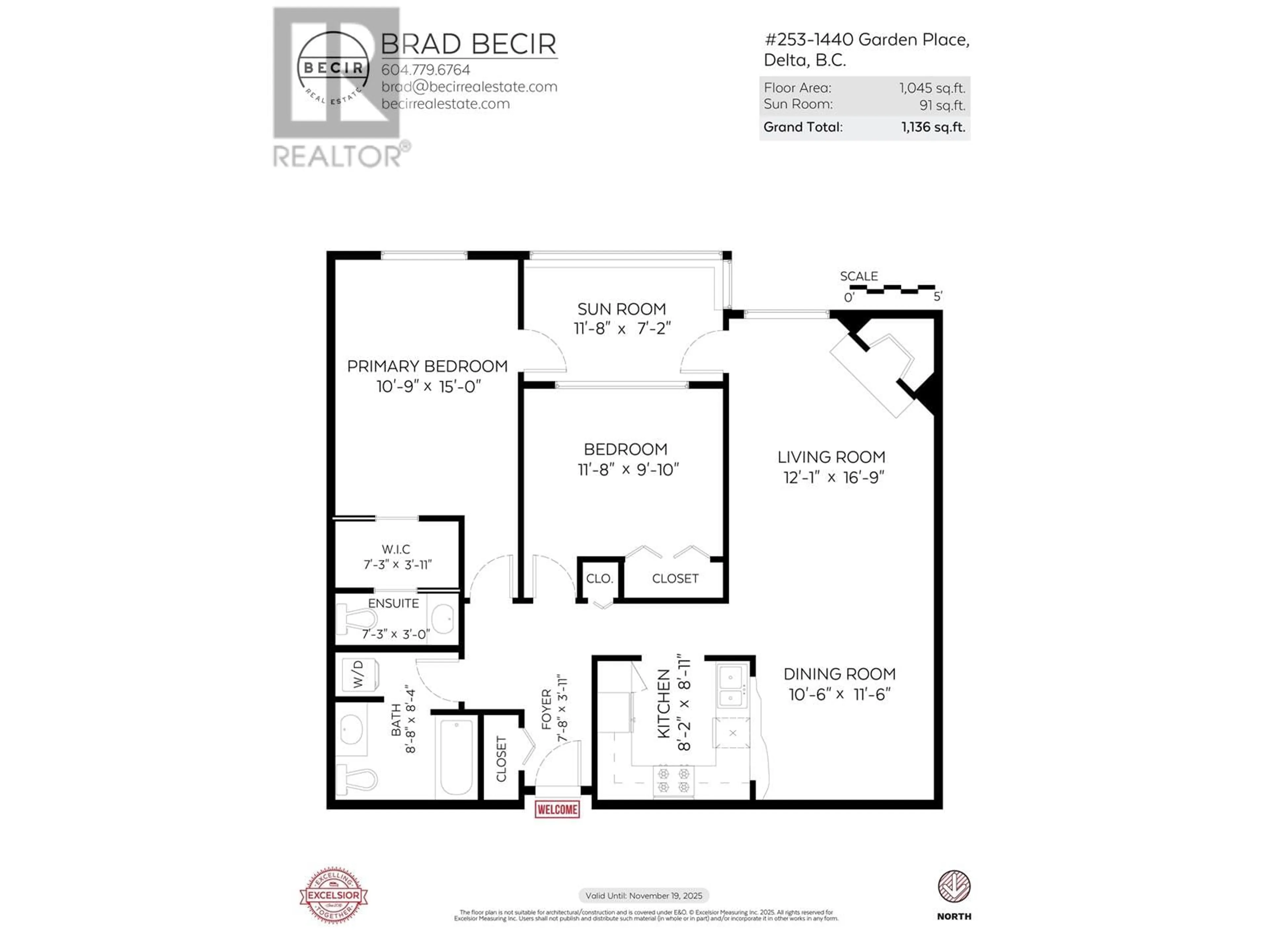Floor plan for 253 - 1440 GARDEN PLACE, Delta British Columbia V4M3Z2