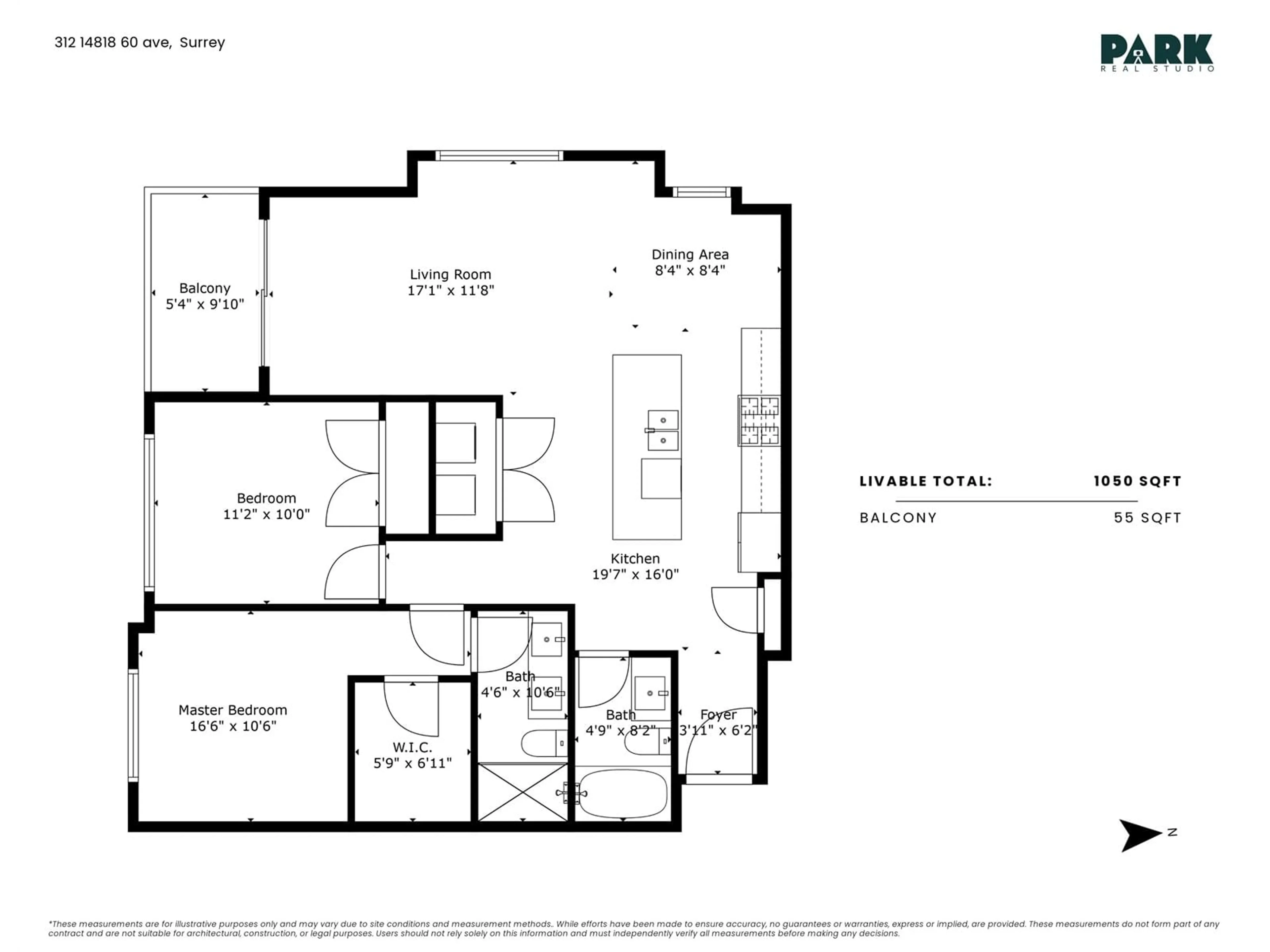 Floor plan for 312 - 14818 60, Surrey British Columbia V3S0B5