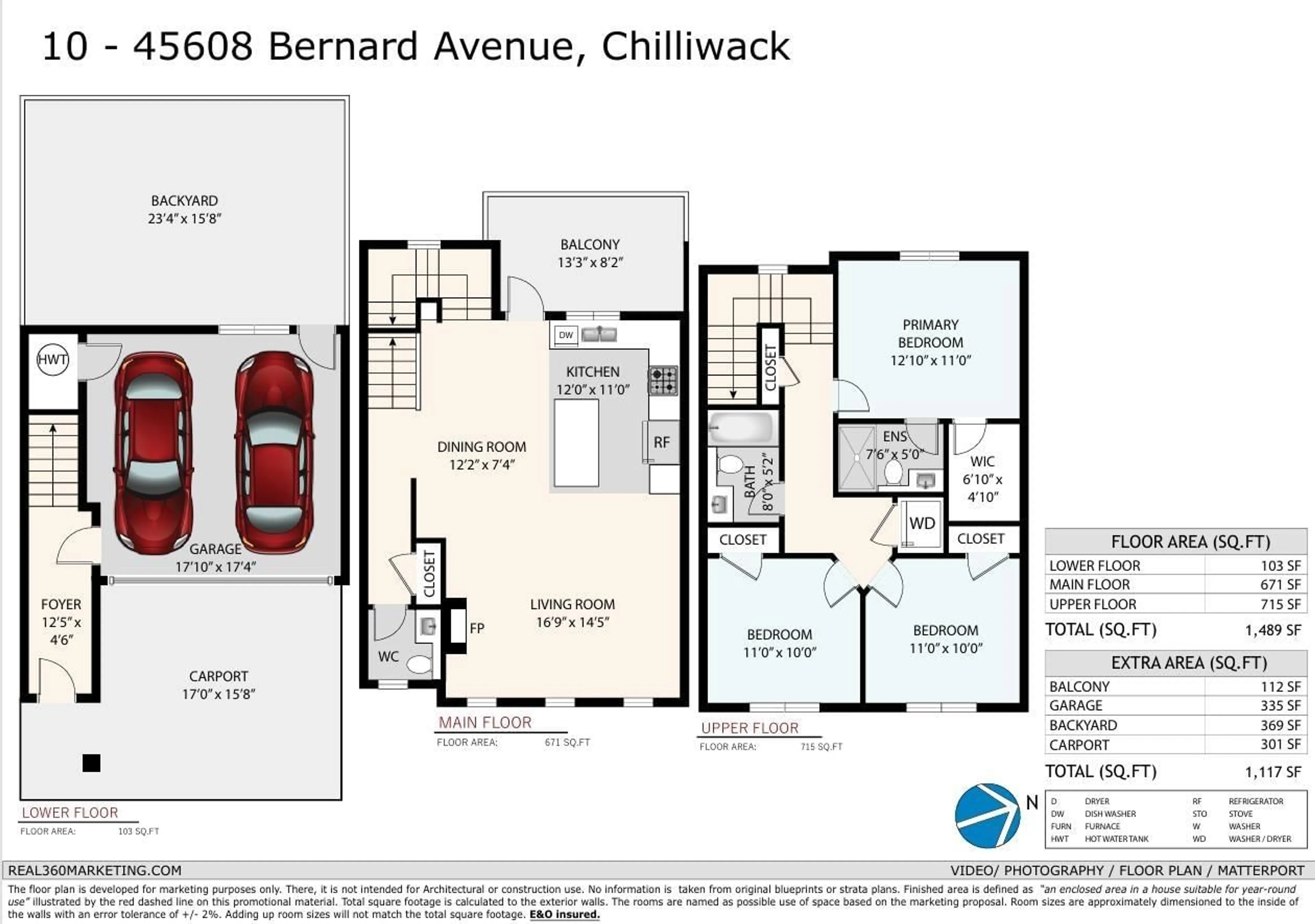 Floor plan for 10 - 45608 BERNARD AVENUE, Chilliwack British Columbia V2P0J7