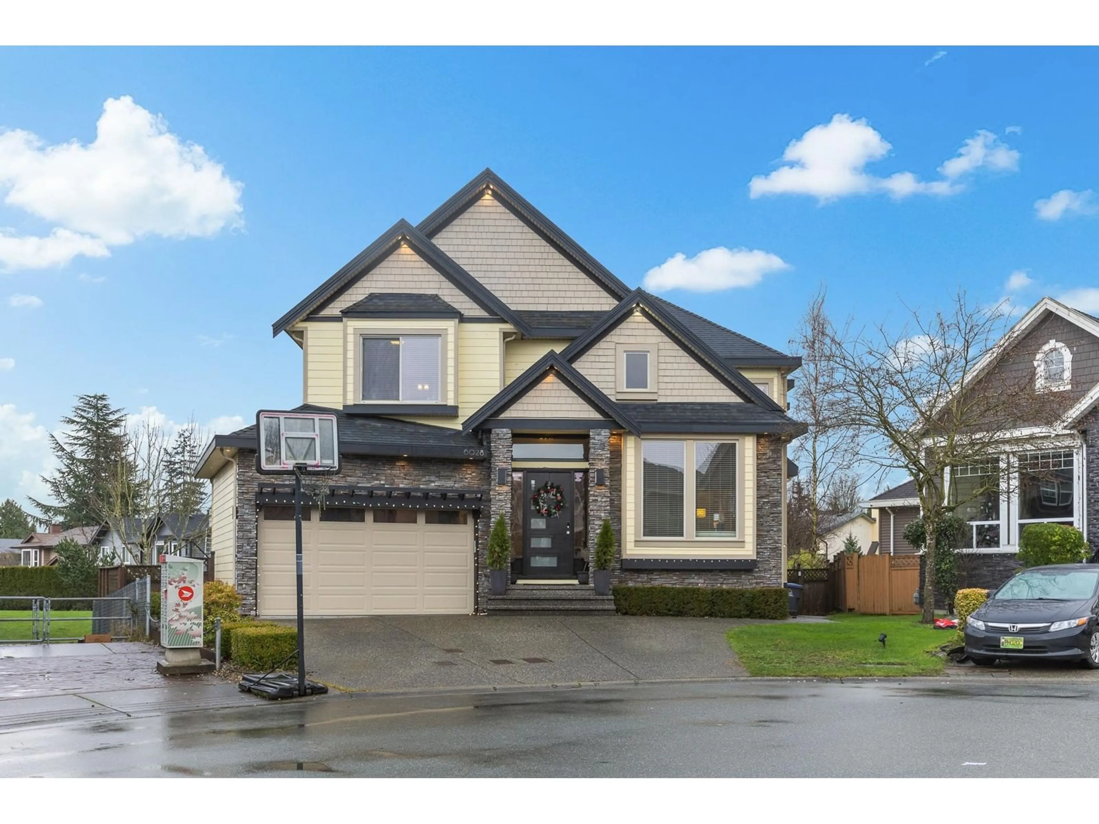 Home with vinyl exterior material, street for 6028 170A STREET, Surrey British Columbia V3S8H1