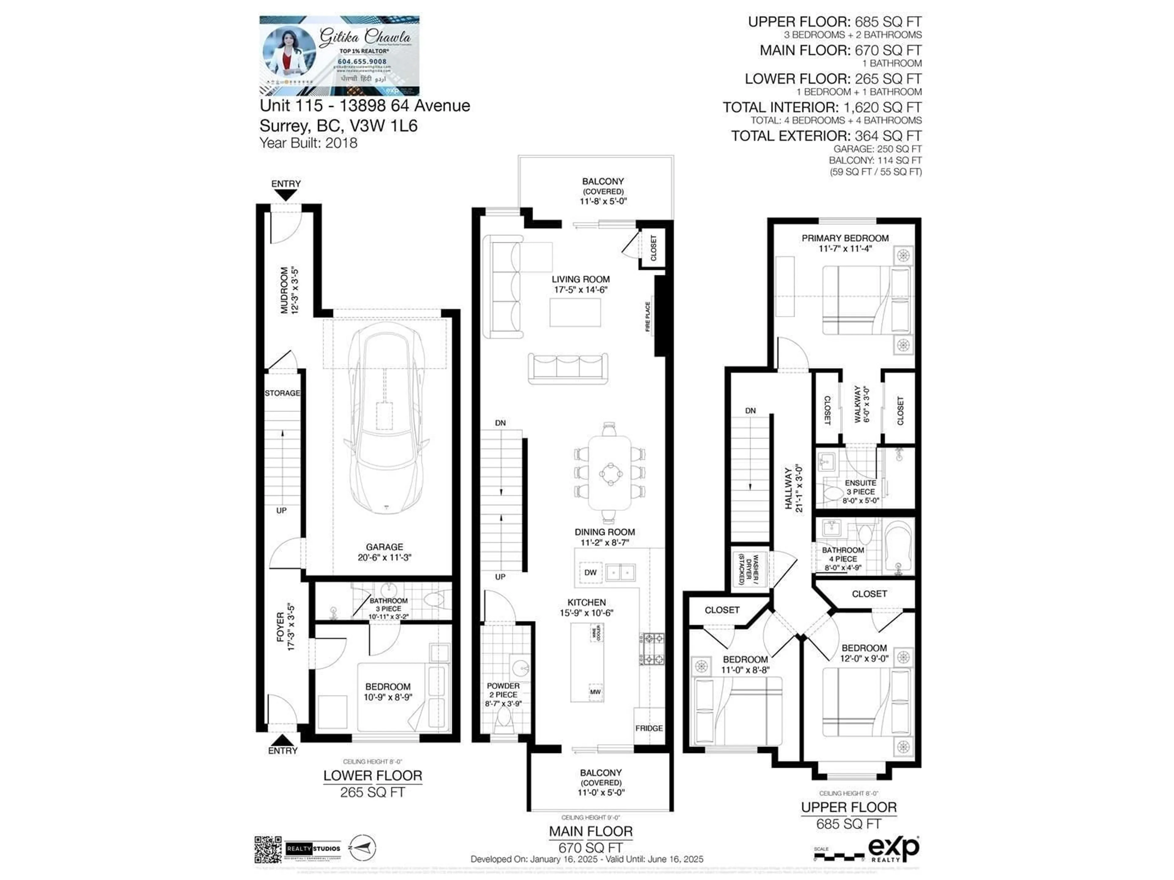 Floor plan for 115 - 13898 64, Surrey British Columbia V3W1L6