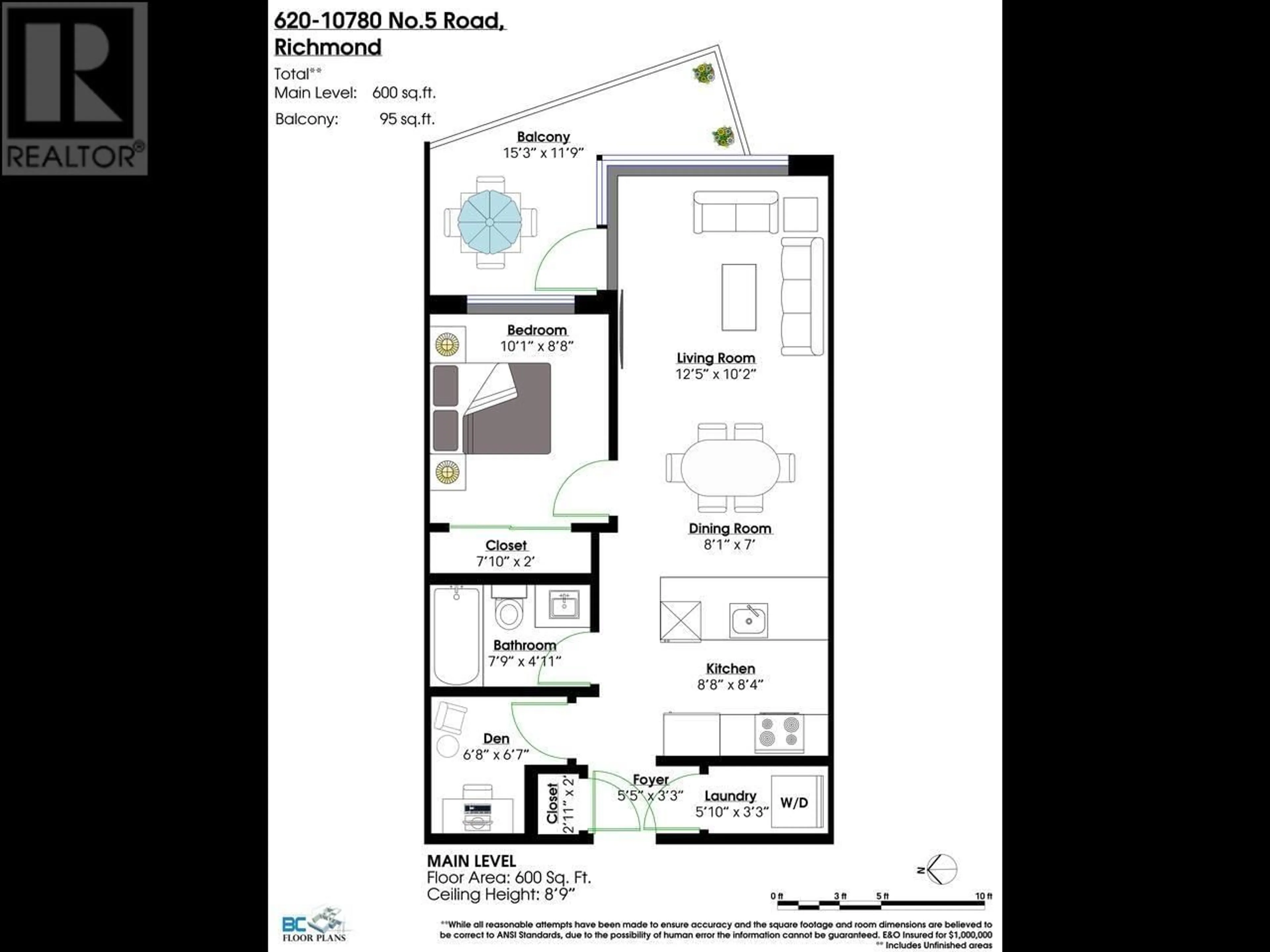 Floor plan for 620 - 10780 NO. 5 ROAD, Richmond British Columbia V6W0B8