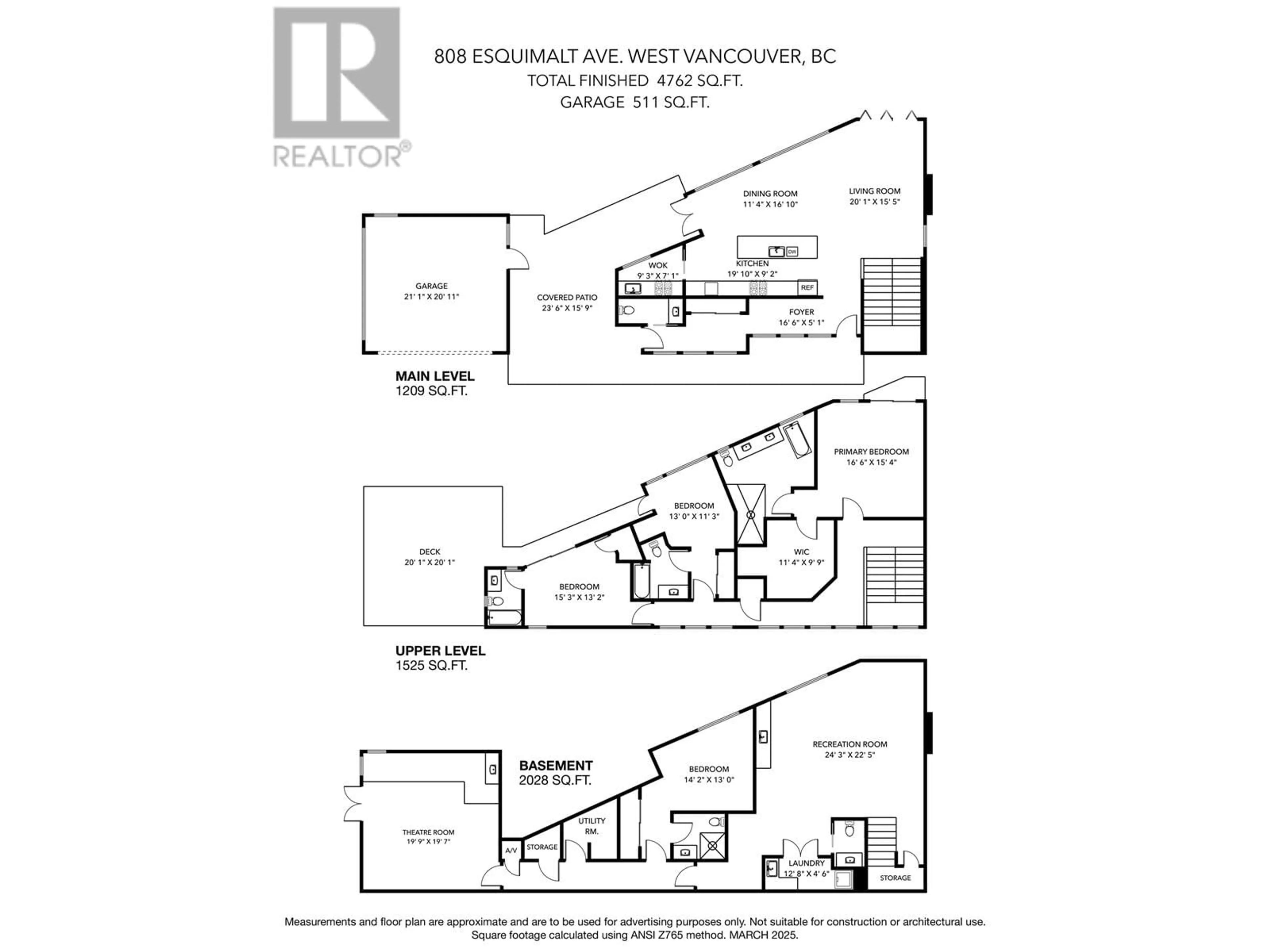 Floor plan for 808 ESQUIMALT AVENUE, West Vancouver British Columbia V7T1J8