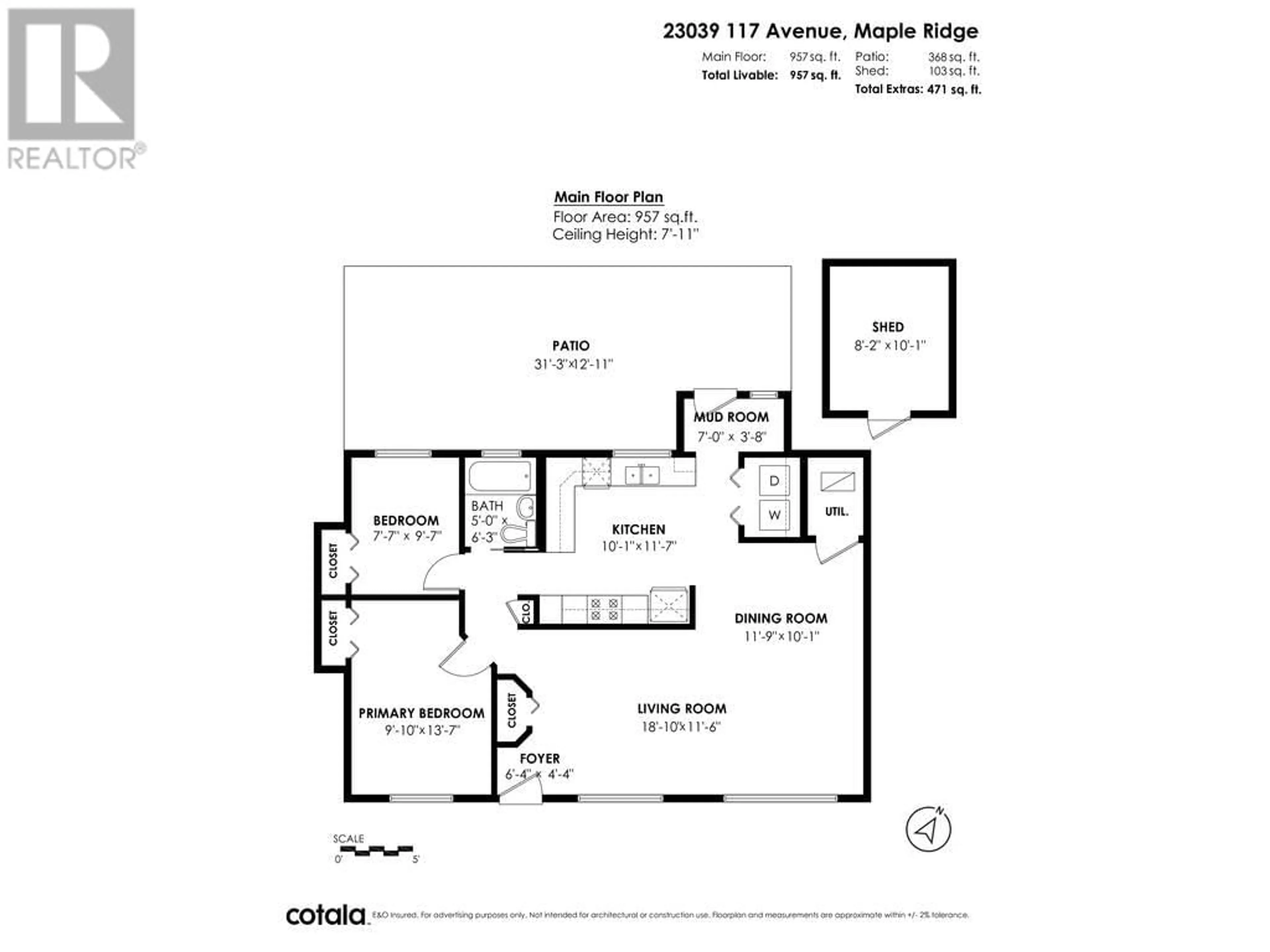 Floor plan for 23039 117TH AVENUE, Maple Ridge British Columbia V2X2K3