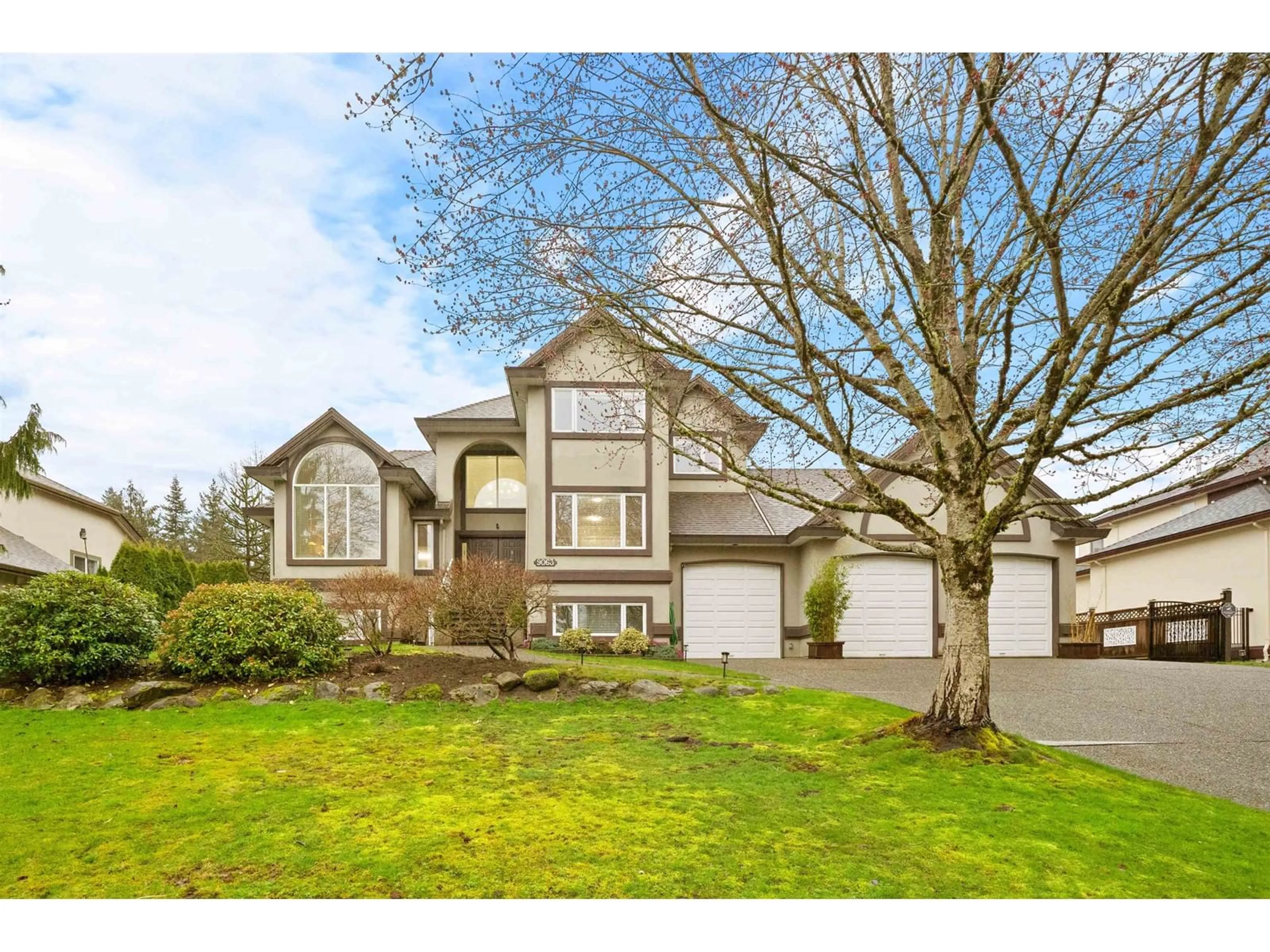 Home with vinyl exterior material, street for 9063 162A, Surrey British Columbia V4N3L6