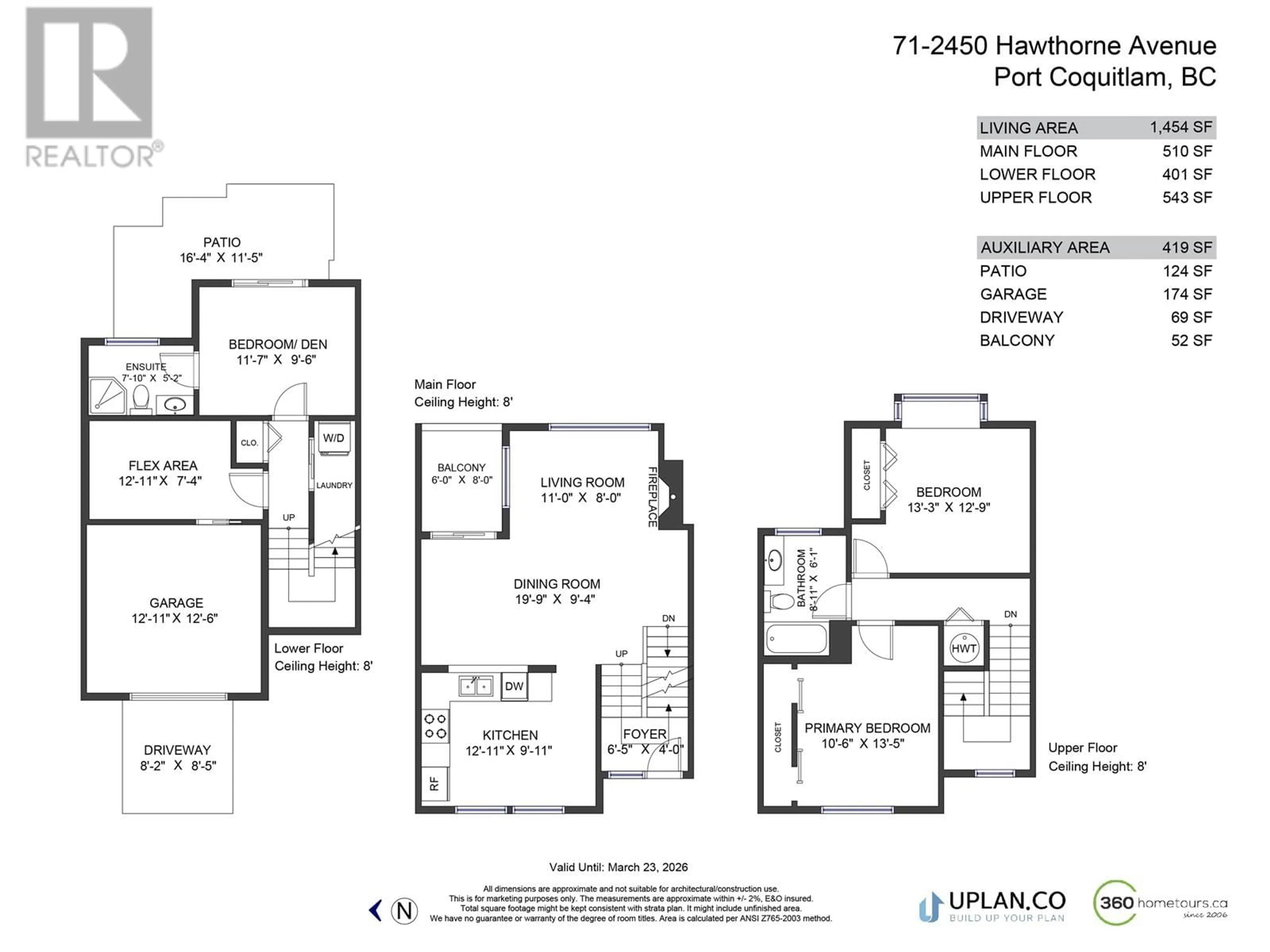 Floor plan for 71 - 2450 HAWTHORNE AVENUE, Port Coquitlam British Columbia V3C6B3
