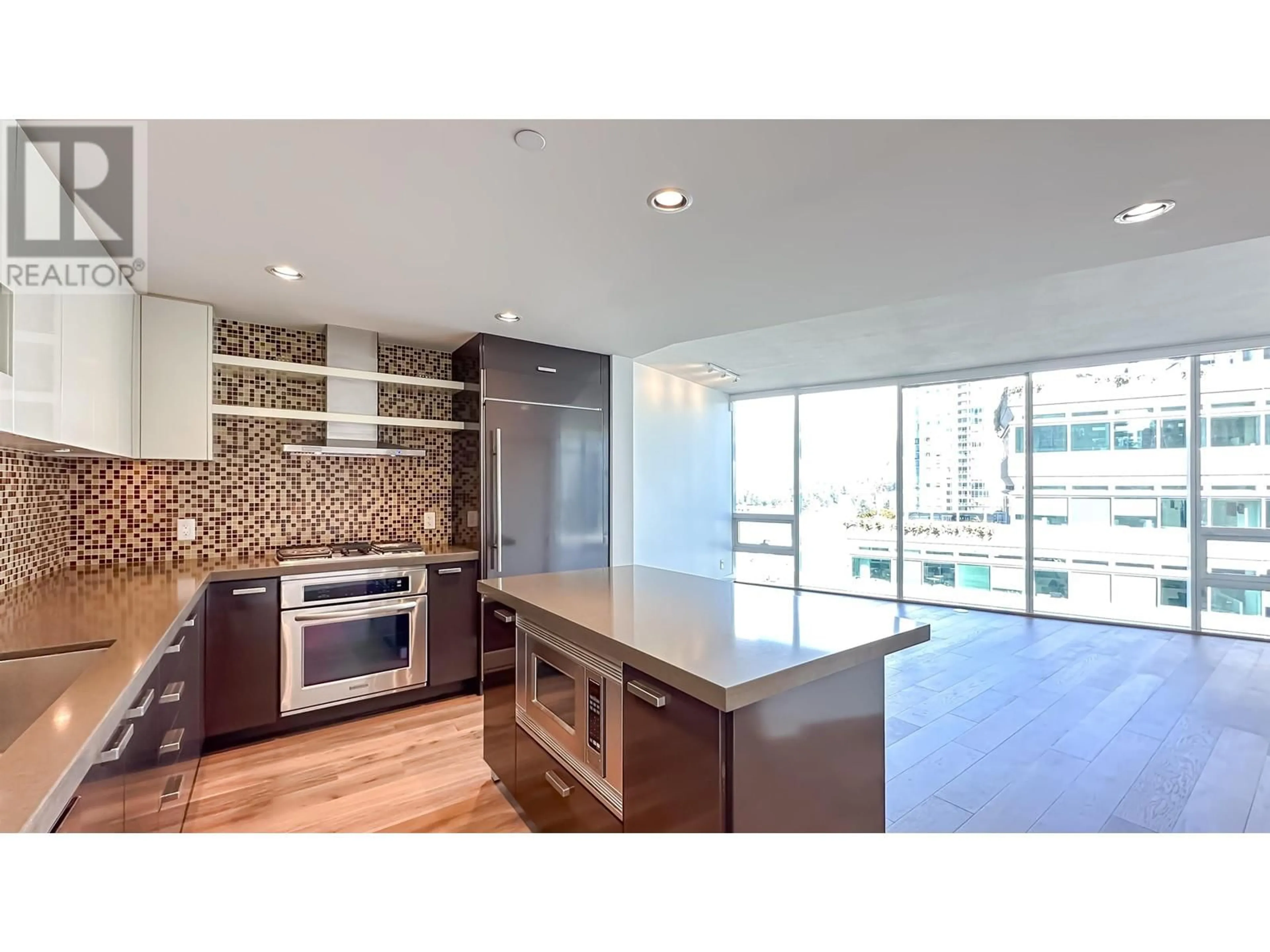 Open concept kitchen, ceramic/tile floor for 1102 - 1277 MELVILLE STREET, Vancouver British Columbia V6E0A4