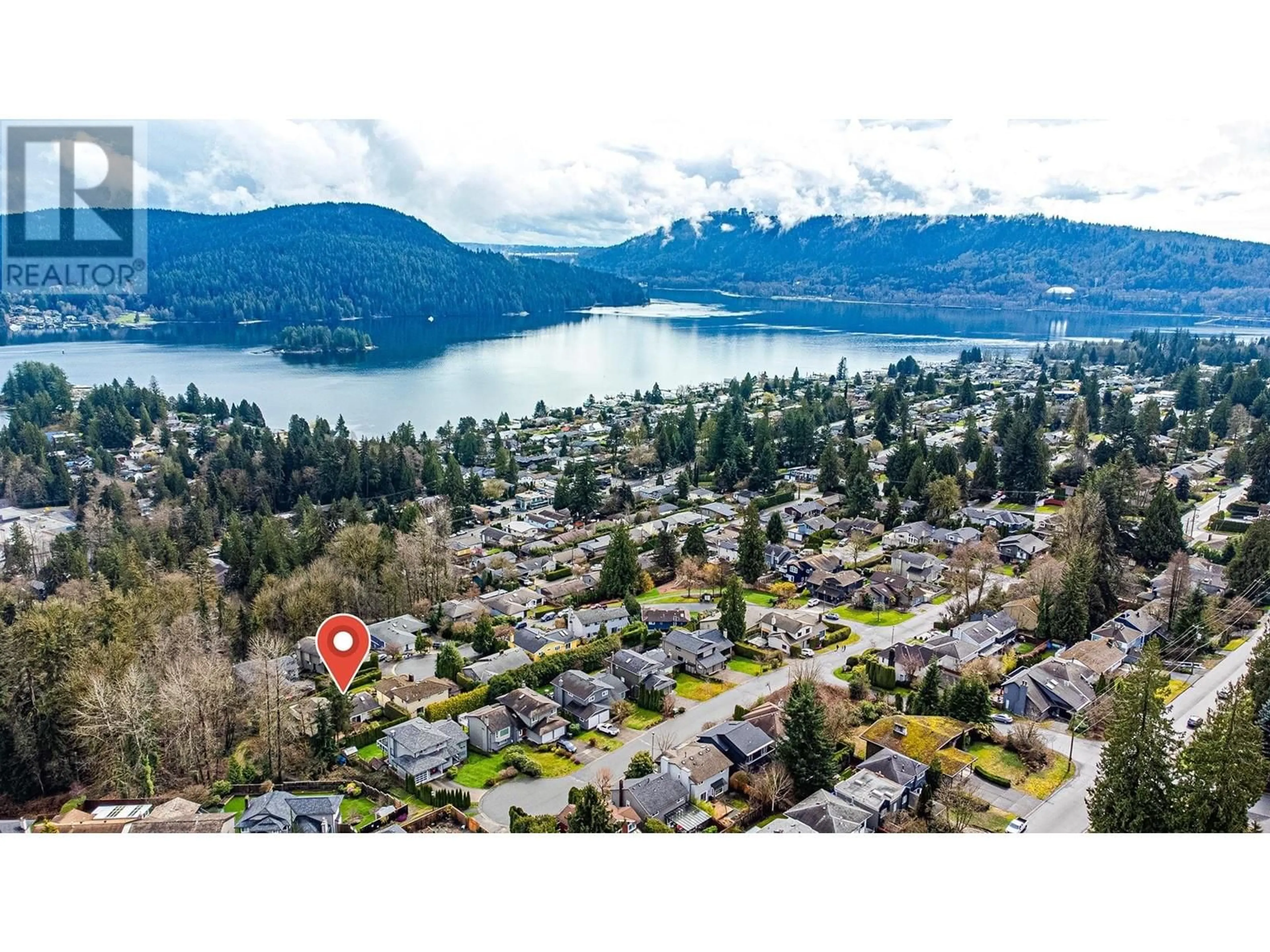 A pic from outside/outdoor area/front of a property/back of a property/a pic from drone, water/lake/river/ocean view for 4130 RUSSELL COURT, North Vancouver British Columbia V7G2C5