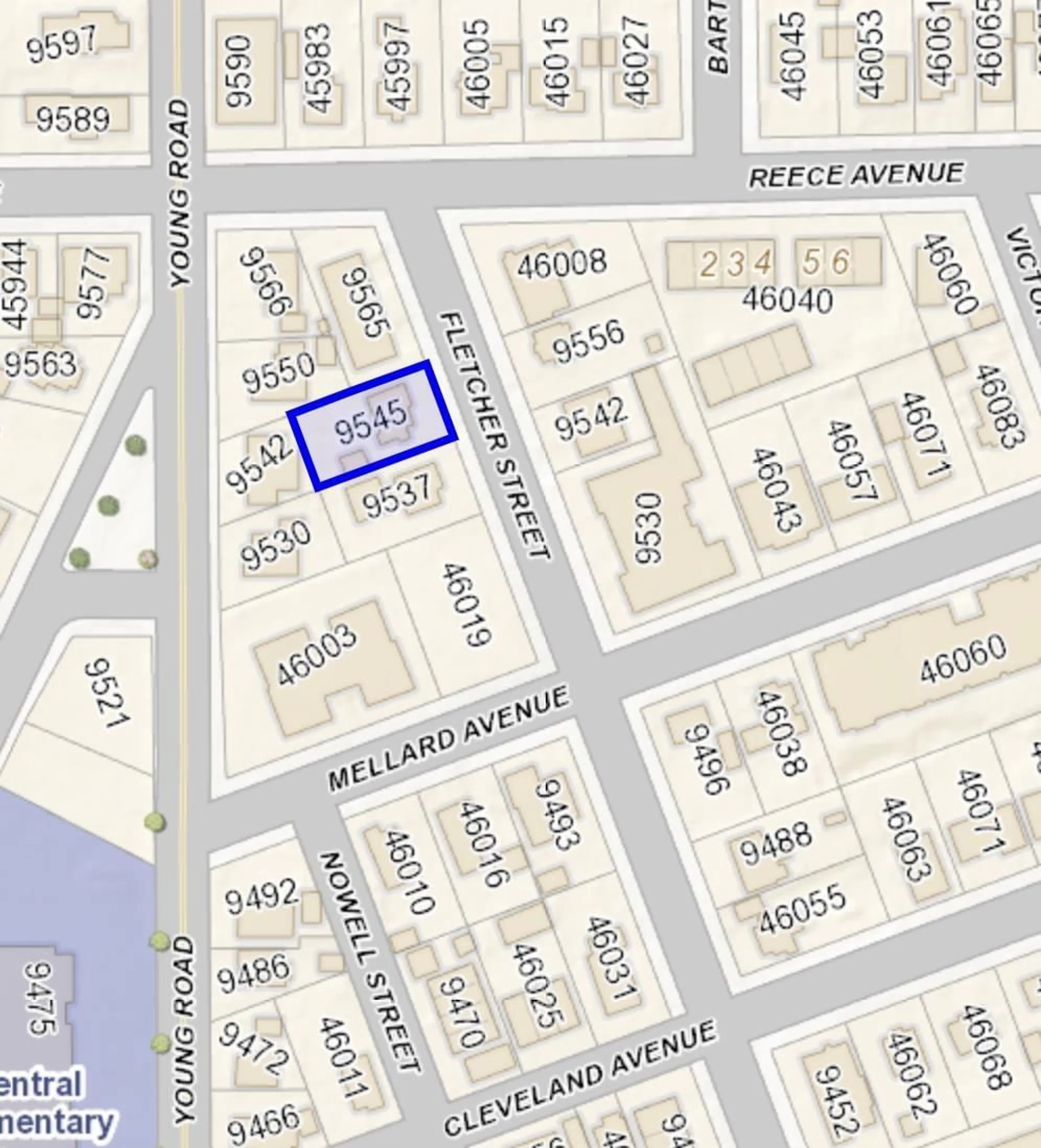 Picture of a map for 9545 FLETCHER STREET, Chilliwack British Columbia V2P4Z9