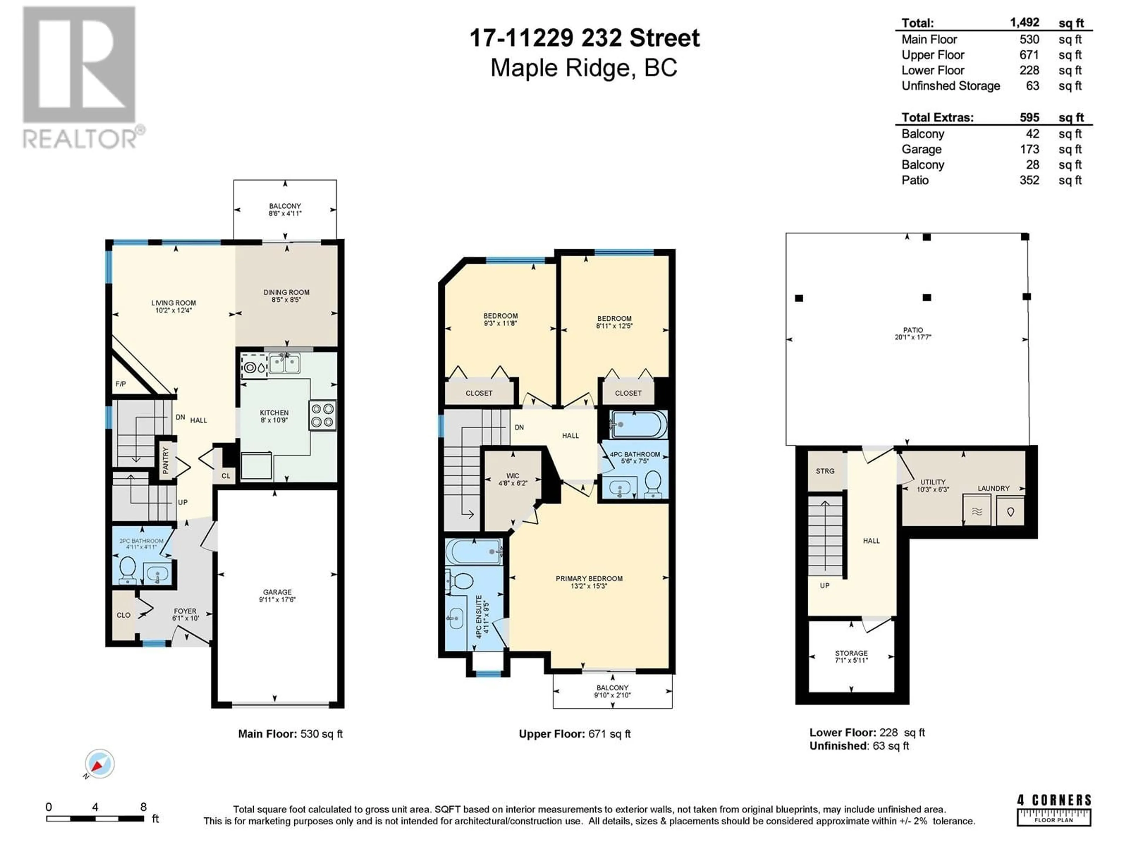 Floor plan for 17 - 11229 232 STREET, Maple Ridge British Columbia V2X2N4