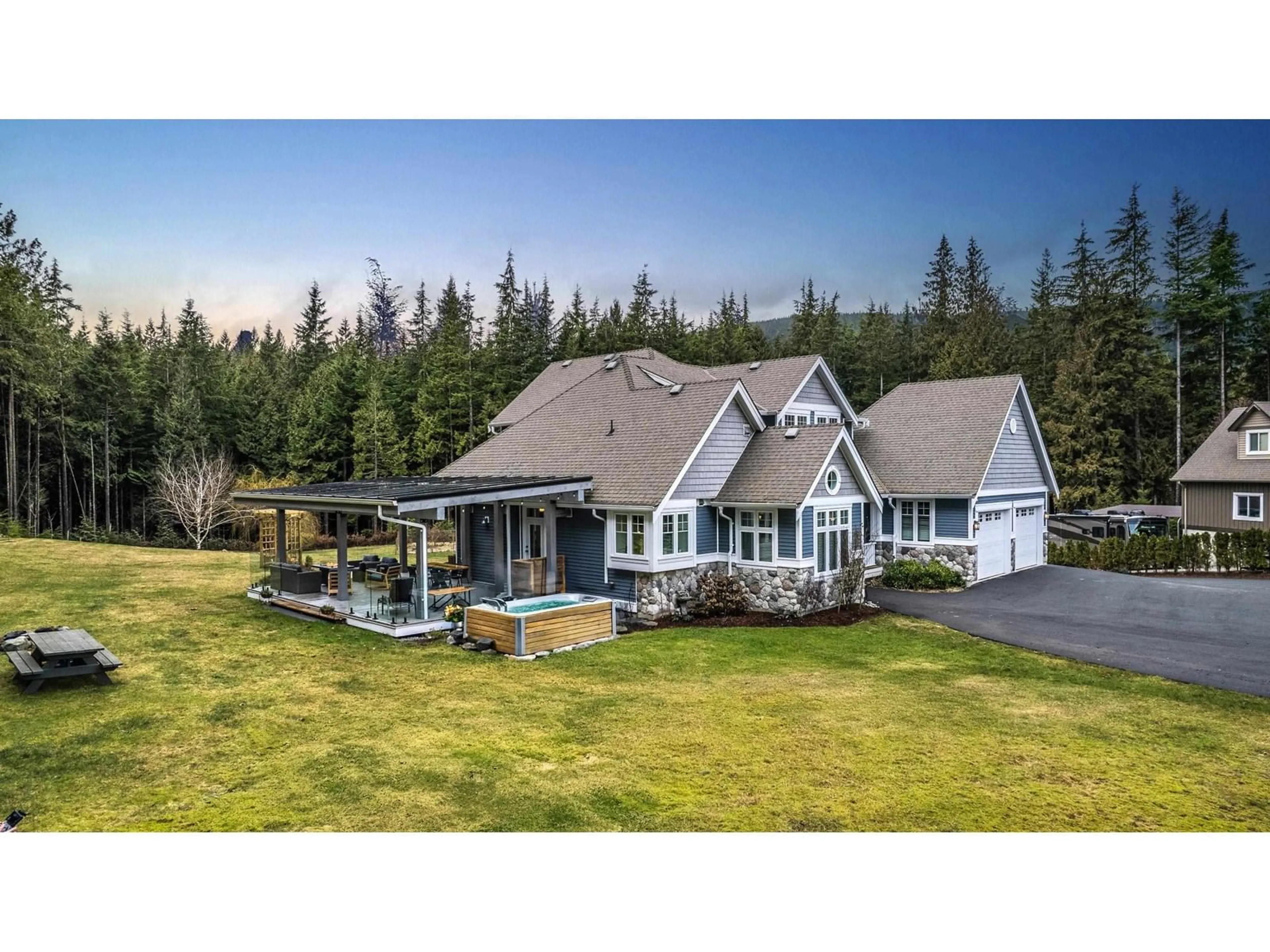 A pic from outside/outdoor area/front of a property/back of a property/a pic from drone, mountain view for 12595 POWELL, Mission British Columbia V4S1C1