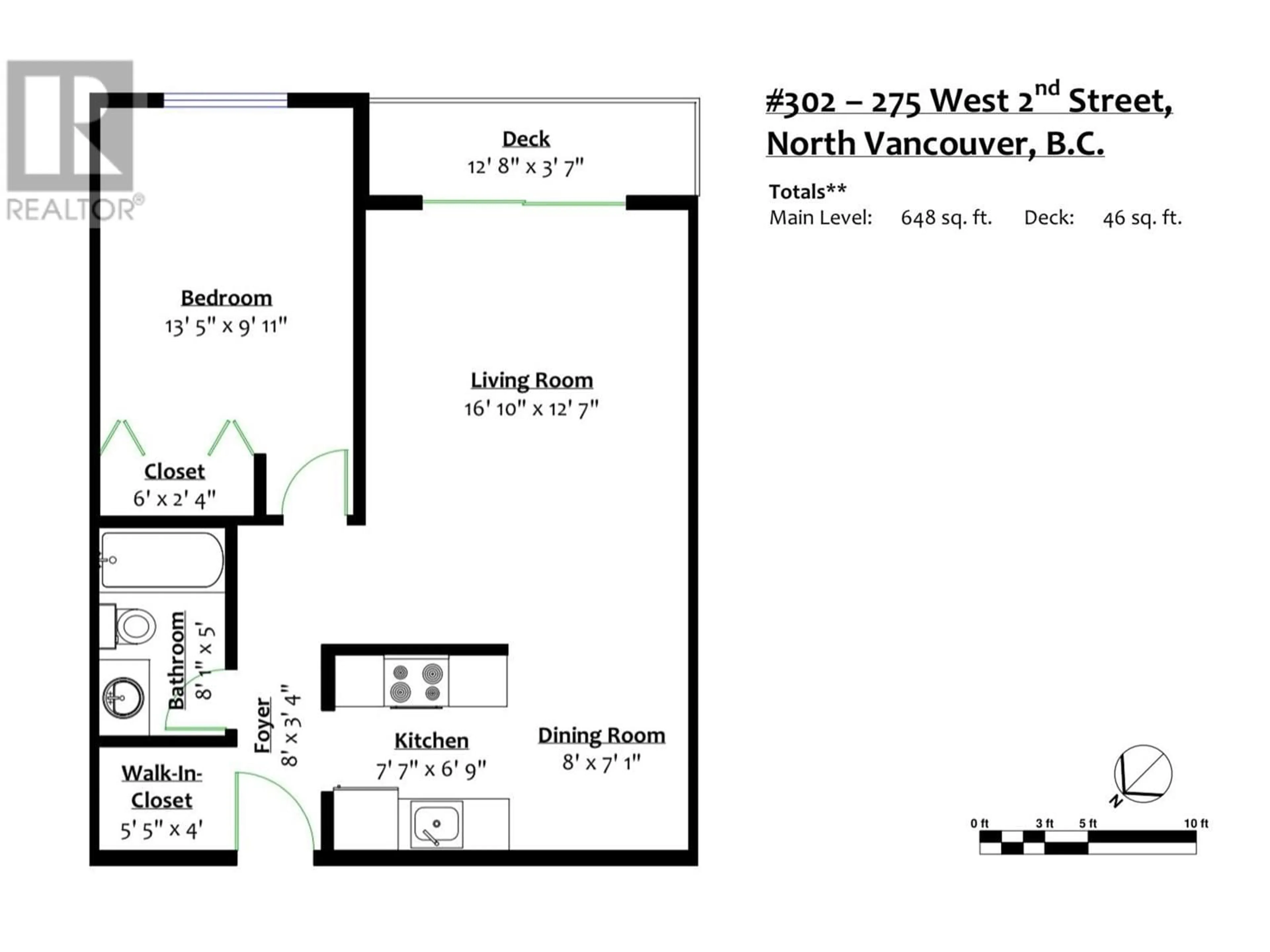 Floor plan for 302 - 275 2ND STREET, North Vancouver British Columbia V7M1C9