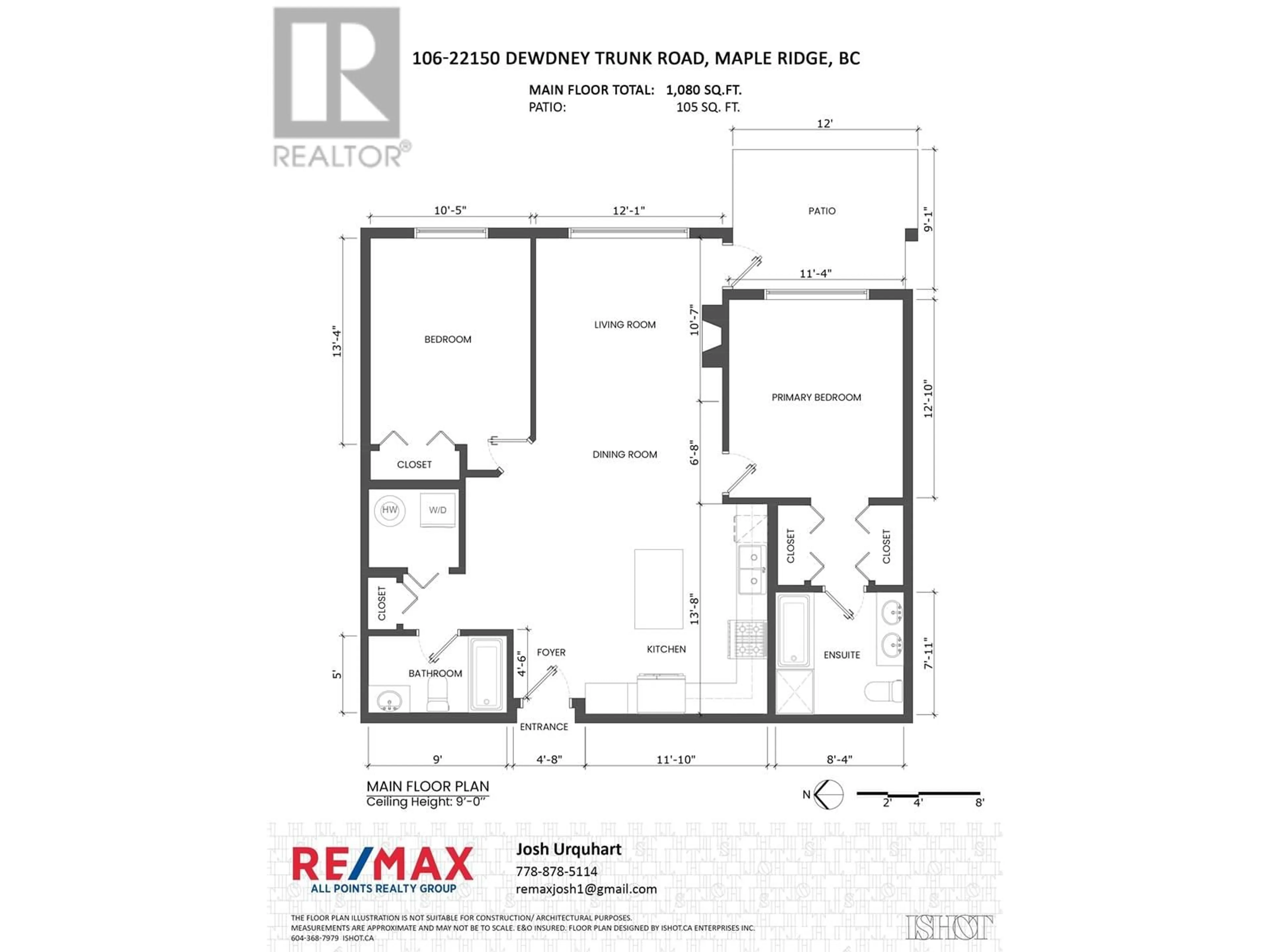 Floor plan for 106 - 22150 DEWDNEY TRUNK ROAD, Maple Ridge British Columbia V2X3H6