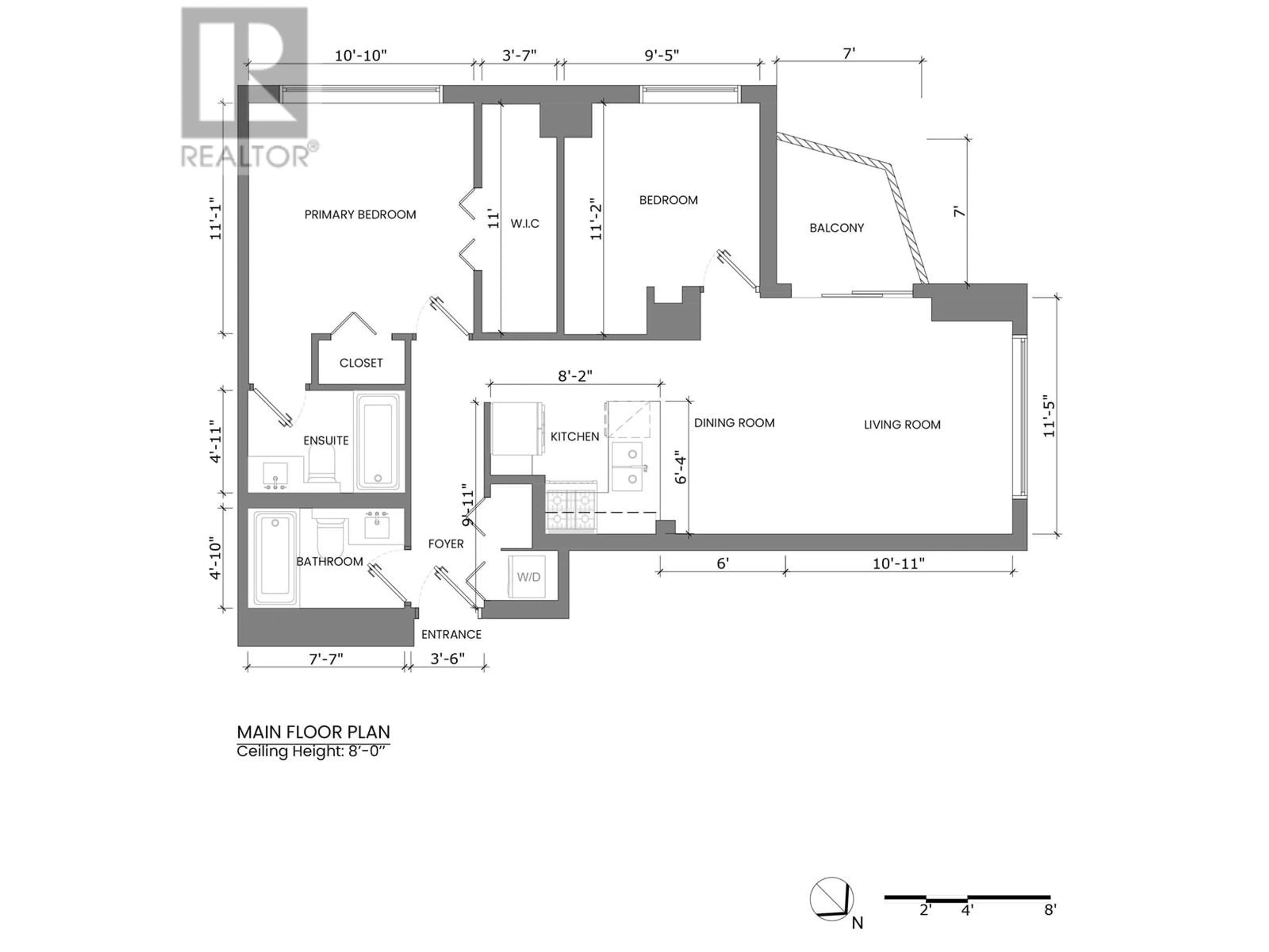 Floor plan for 1608 - 1189 HOWE STREET, Vancouver British Columbia V6Z2X4