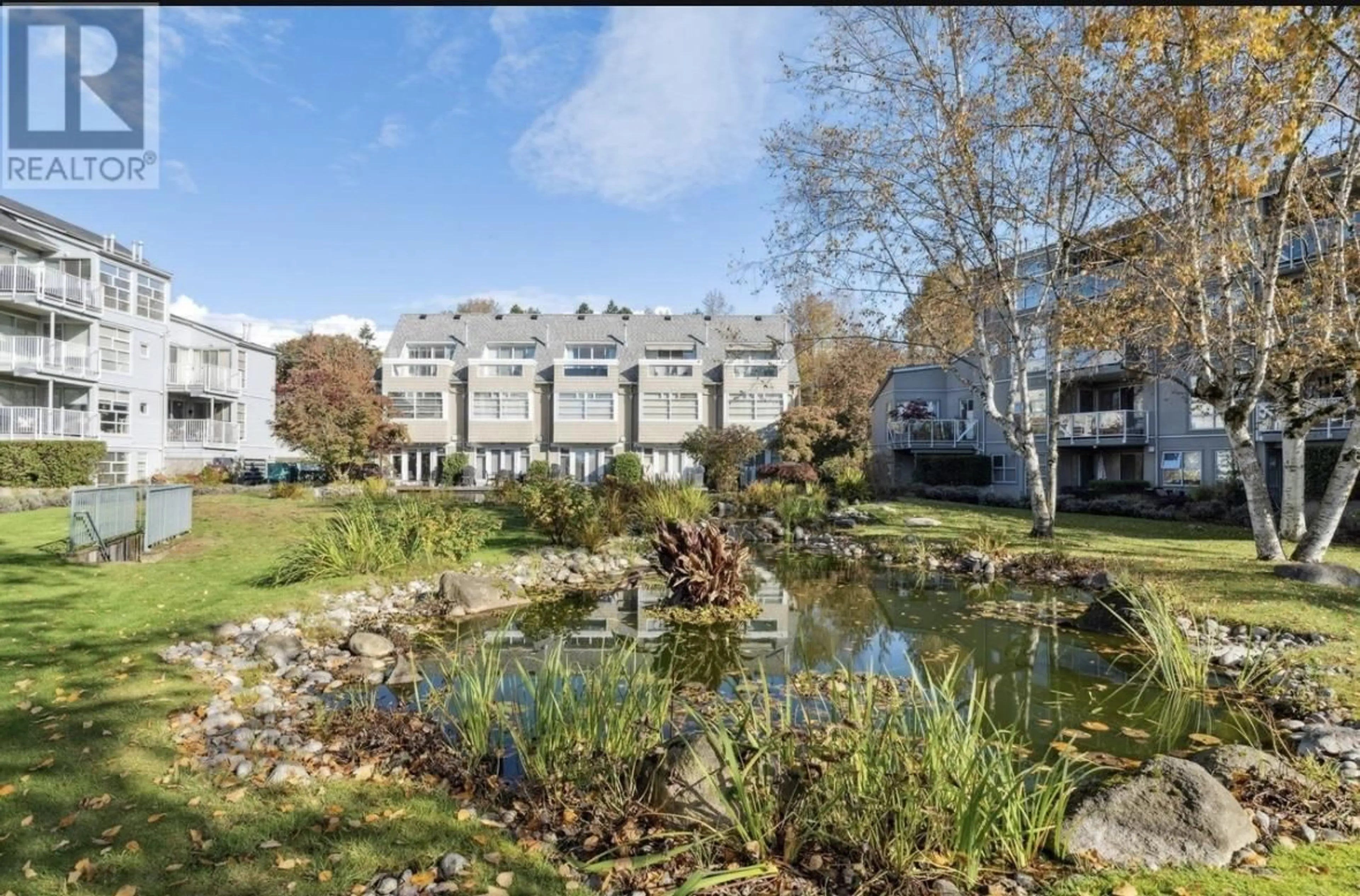 A pic from outside/outdoor area/front of a property/back of a property/a pic from drone, water/lake/river/ocean view for 114 - 2020 KENT SOUTH AVENUE, Vancouver British Columbia V5P4X1