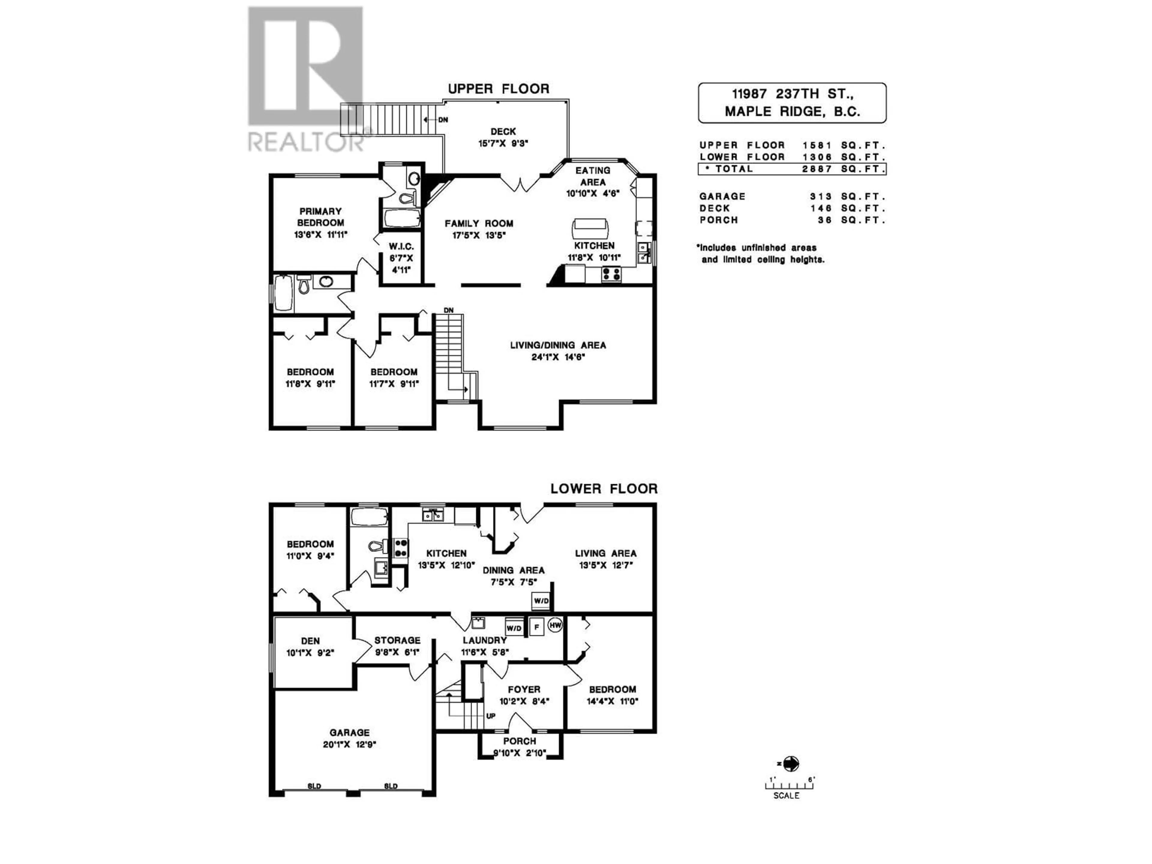 Floor plan for 11987 237 STREET, Maple Ridge British Columbia V4R2C8