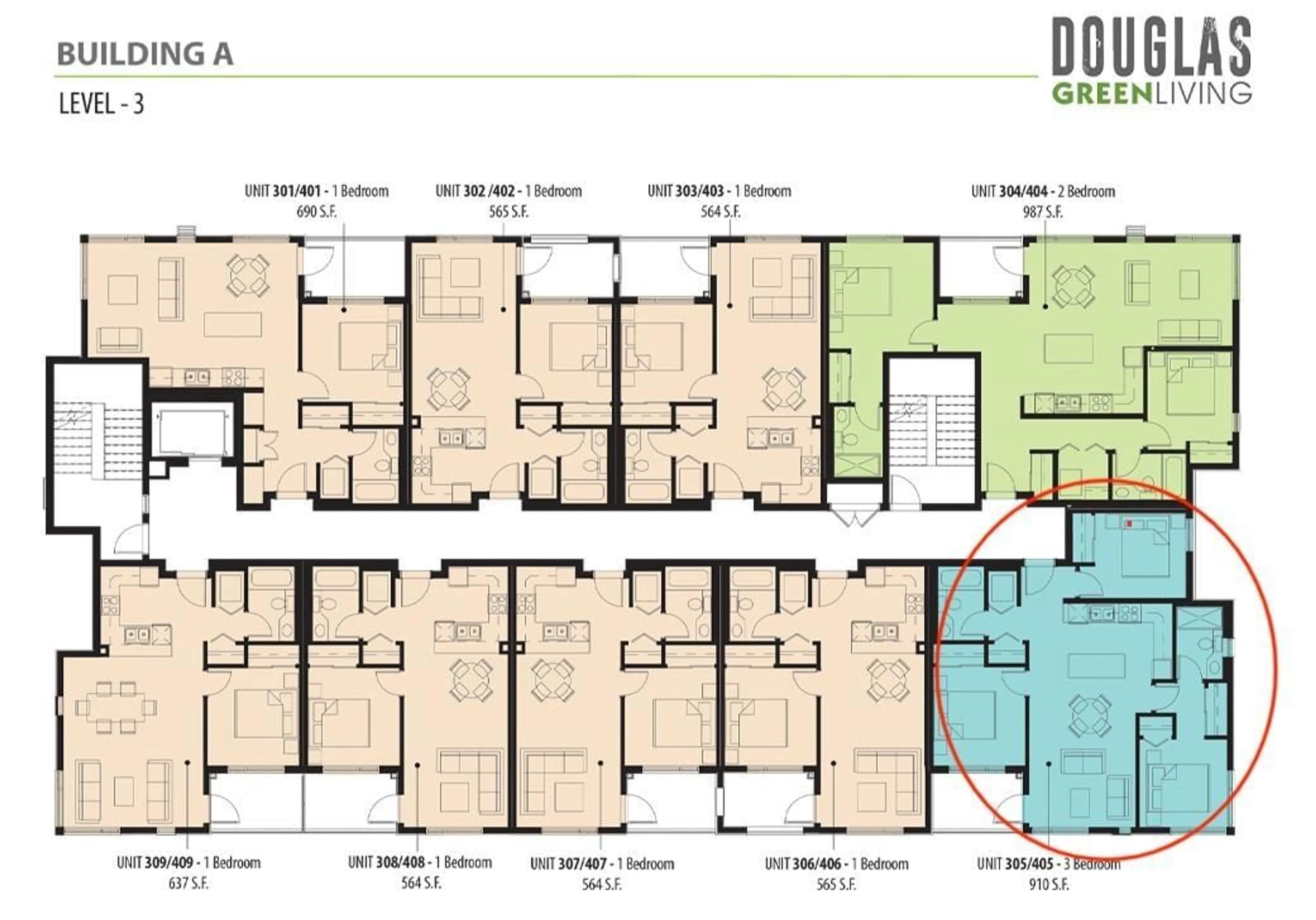 Floor plan for 305 - 185 175A, Surrey British Columbia V3S9S4