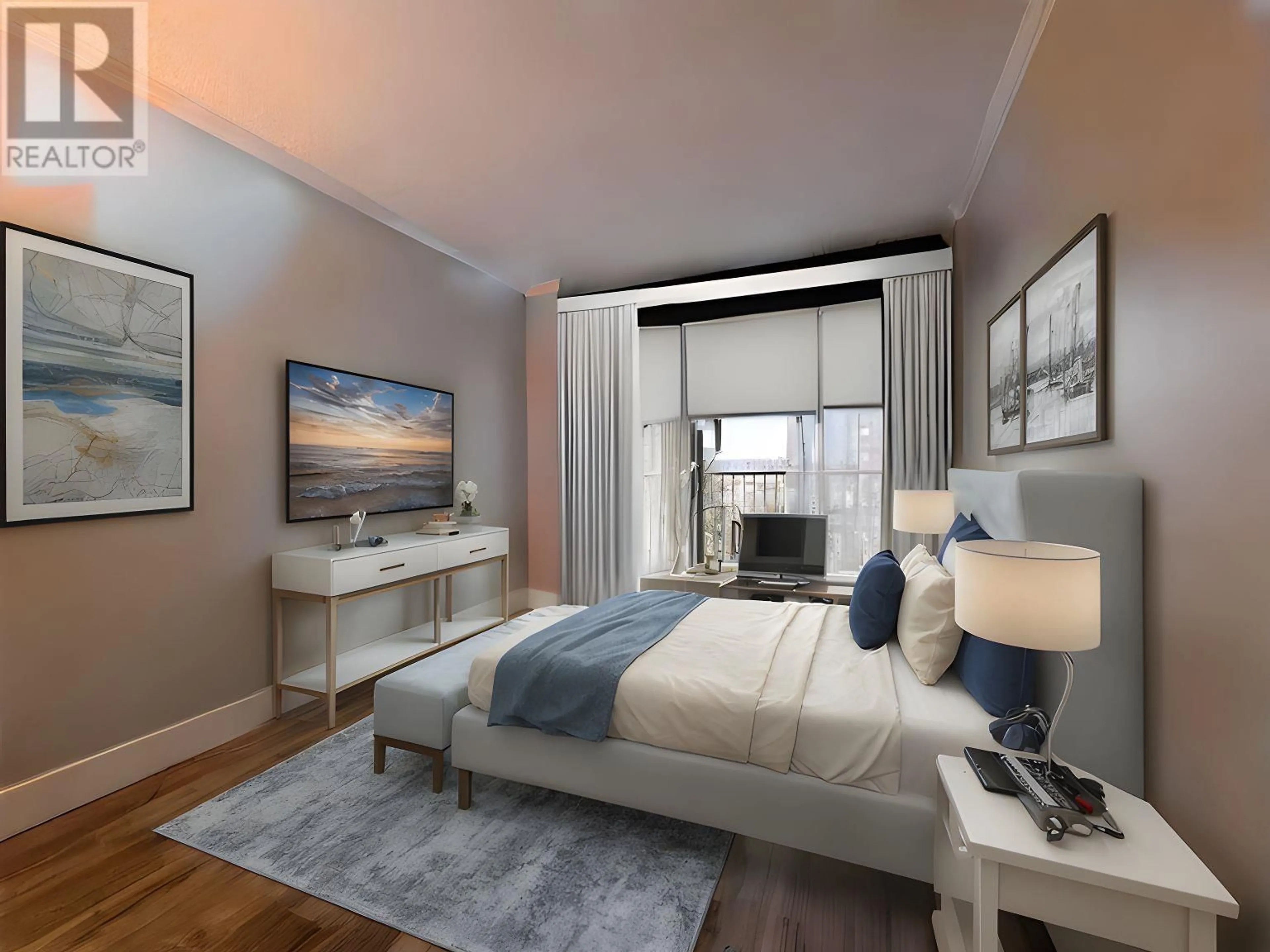 Bedroom with bed, unknown for 902 - 710 SEVENTH AVENUE, New Westminster British Columbia V3M5V3