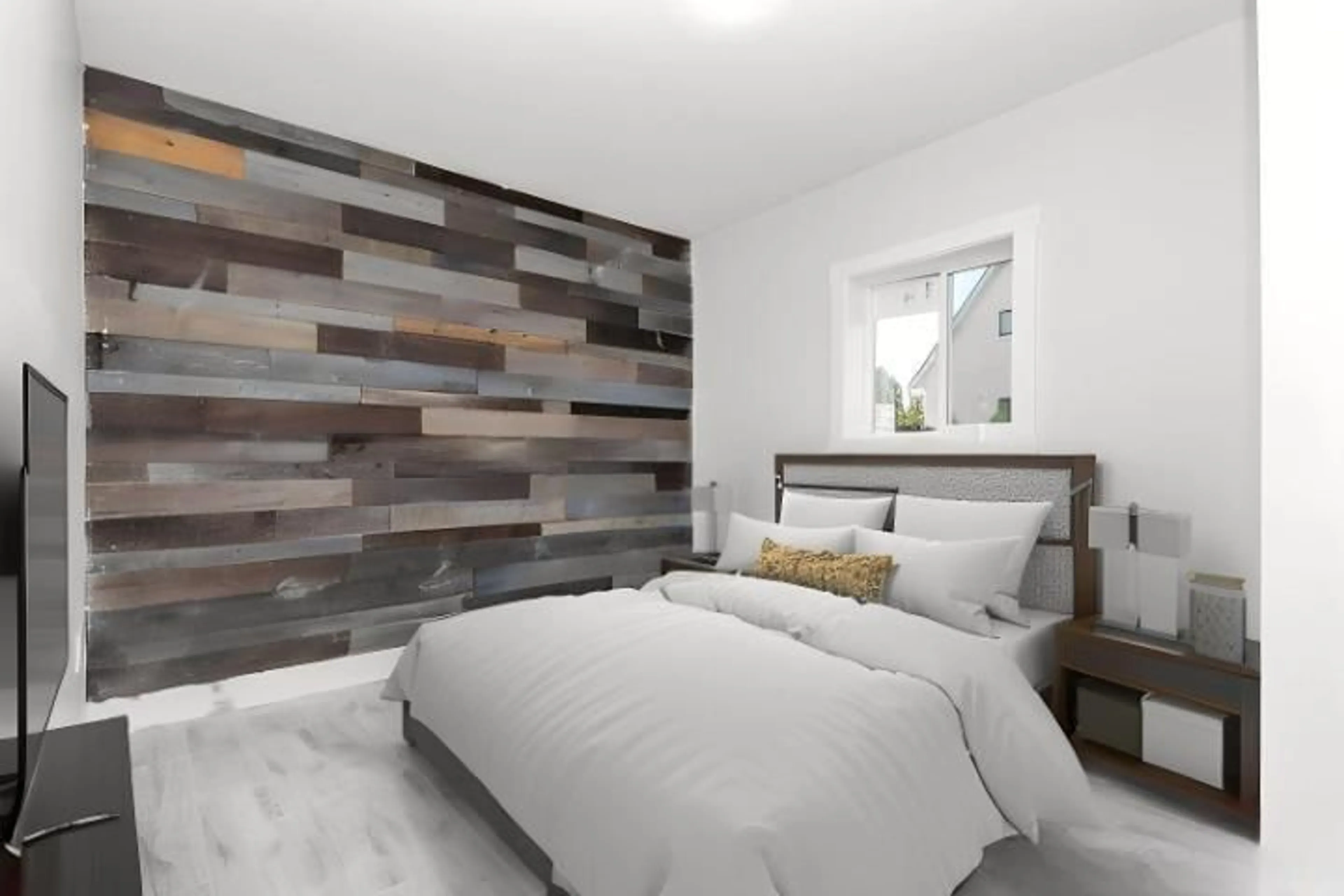 Bedroom with bed, wood/laminate floor for 7526 LICKMAN ROAD, Chilliwack British Columbia V2R4A7