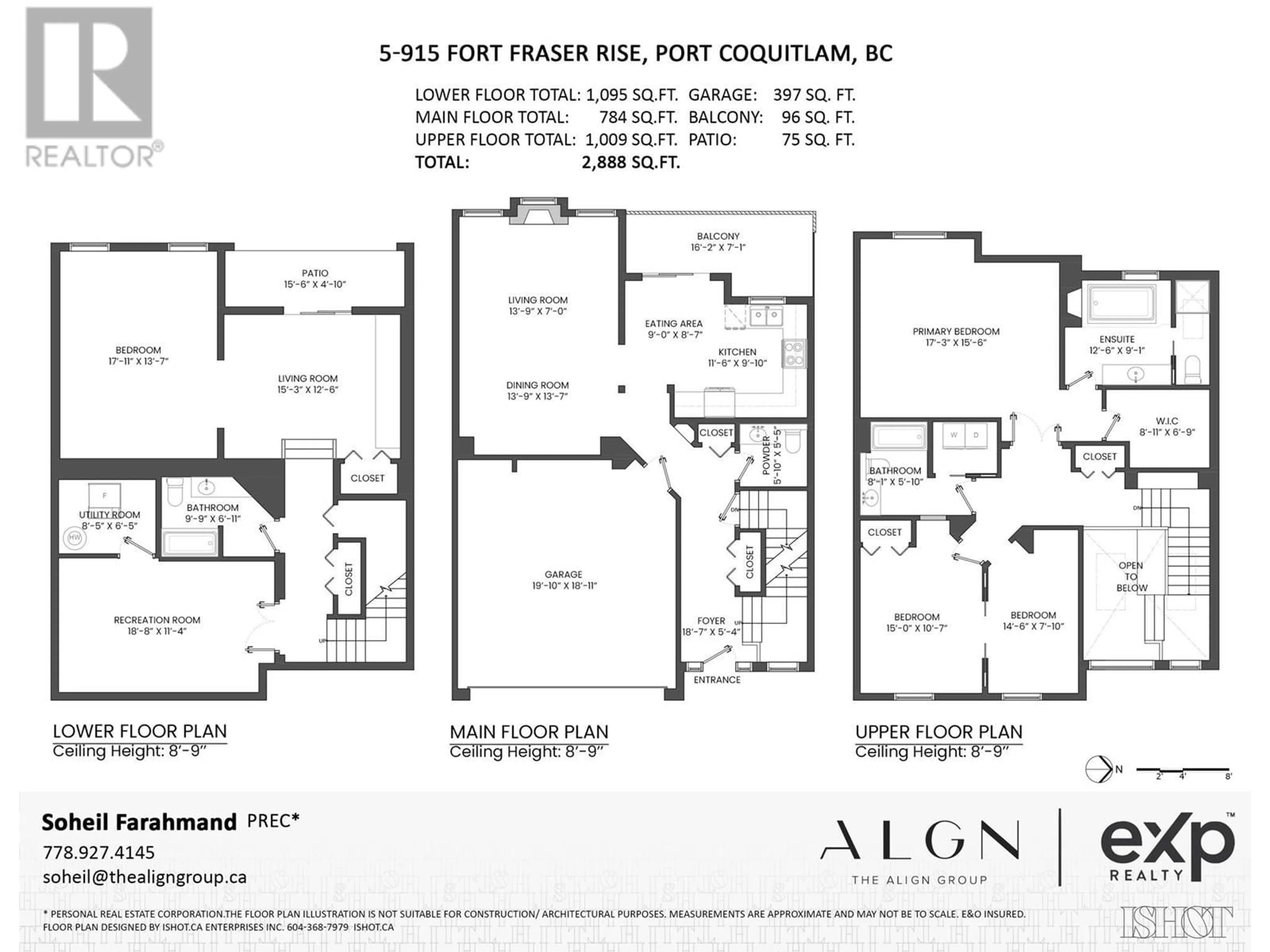 Floor plan for 5 - 915 FORT FRASER RISE, Port Coquitlam British Columbia V3C6K3