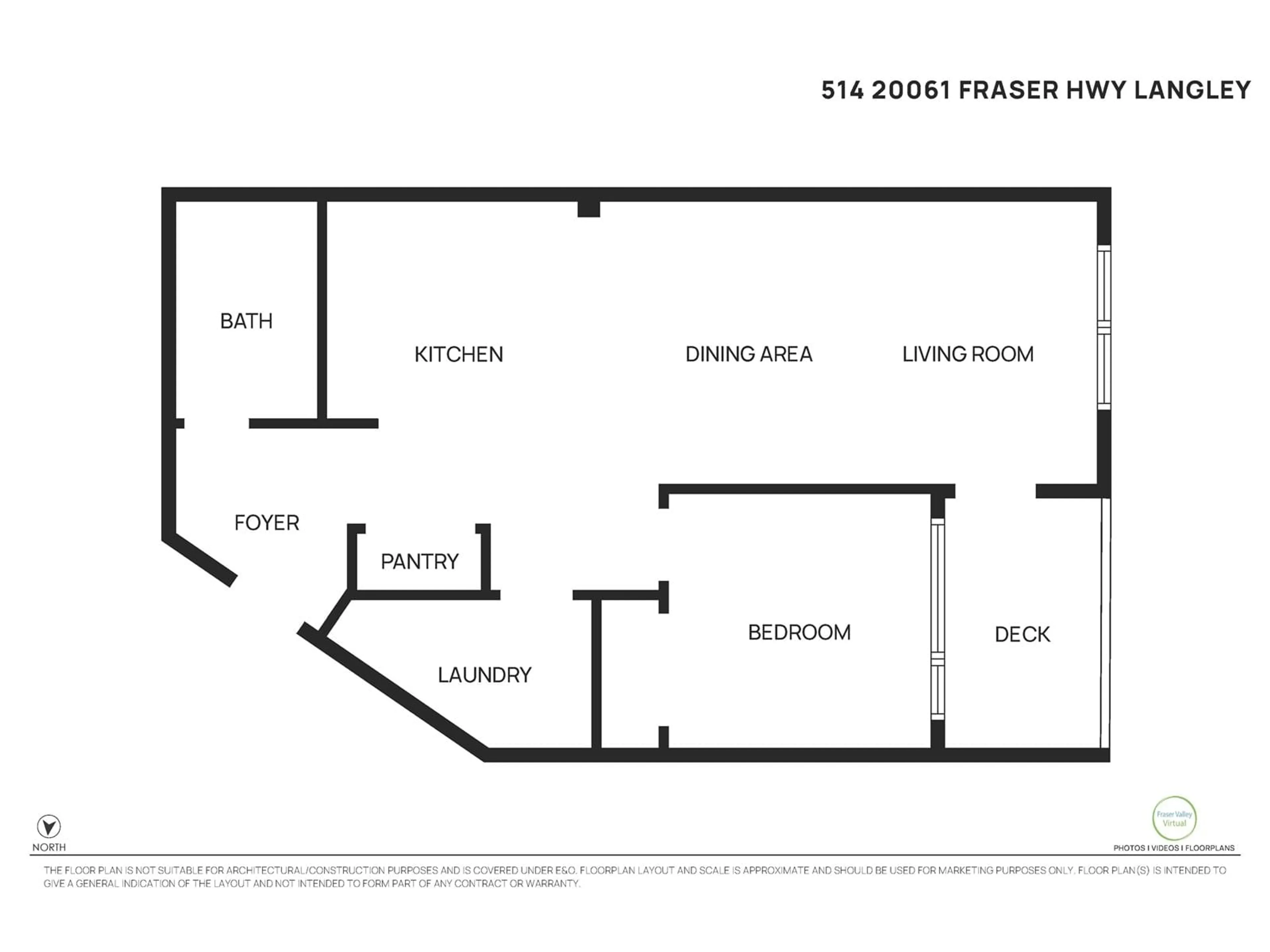 Floor plan for 519 - 20061 FRASER, Langley British Columbia V3A4E4