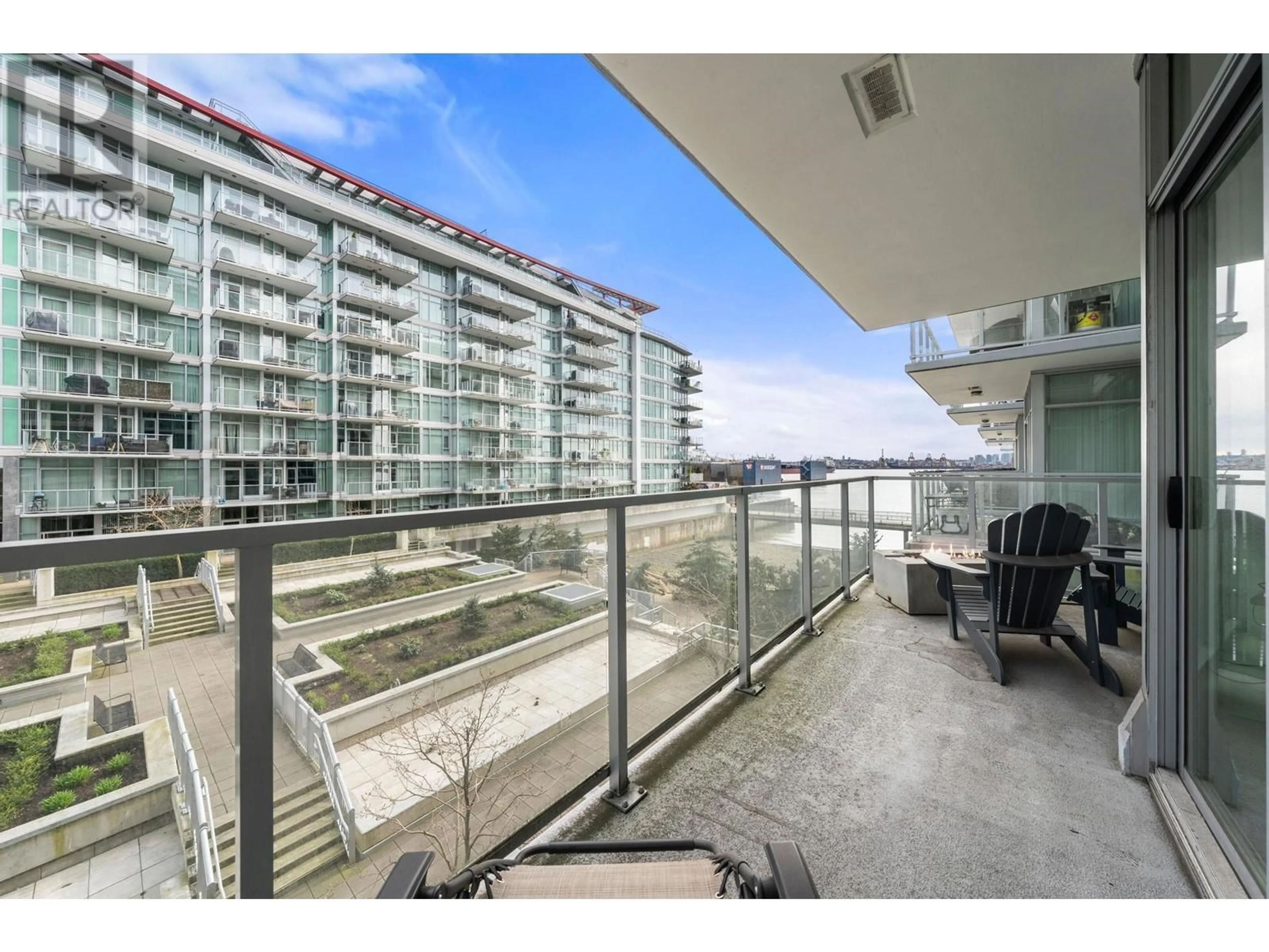 Balcony in the apartment, unknown for 313 - 175 VICTORY SHIP WAY, North Vancouver British Columbia V7L0G1