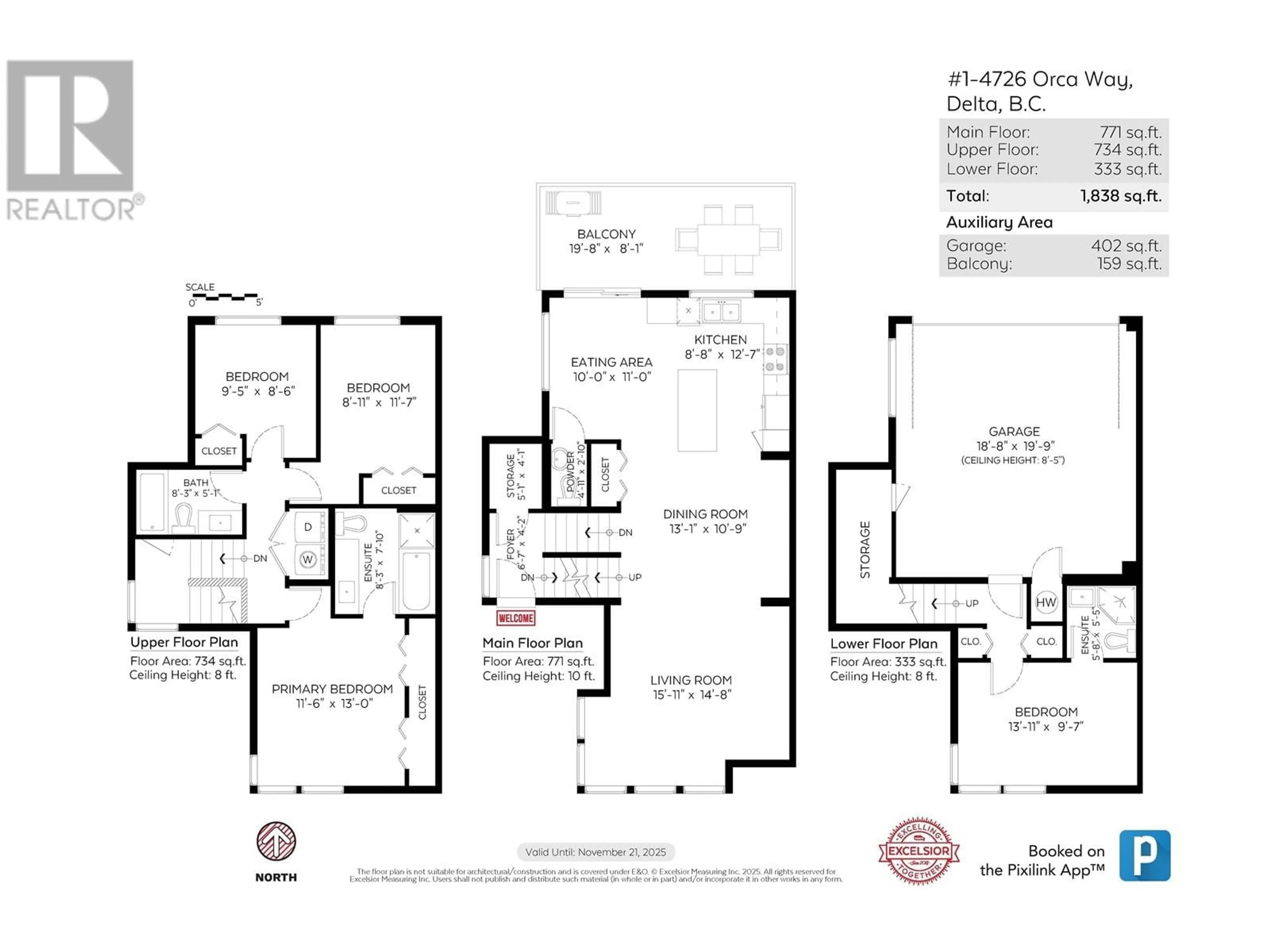 Floor plan for 1 - 4726 ORCA WAY, Tsawwassen British Columbia V4M0E7