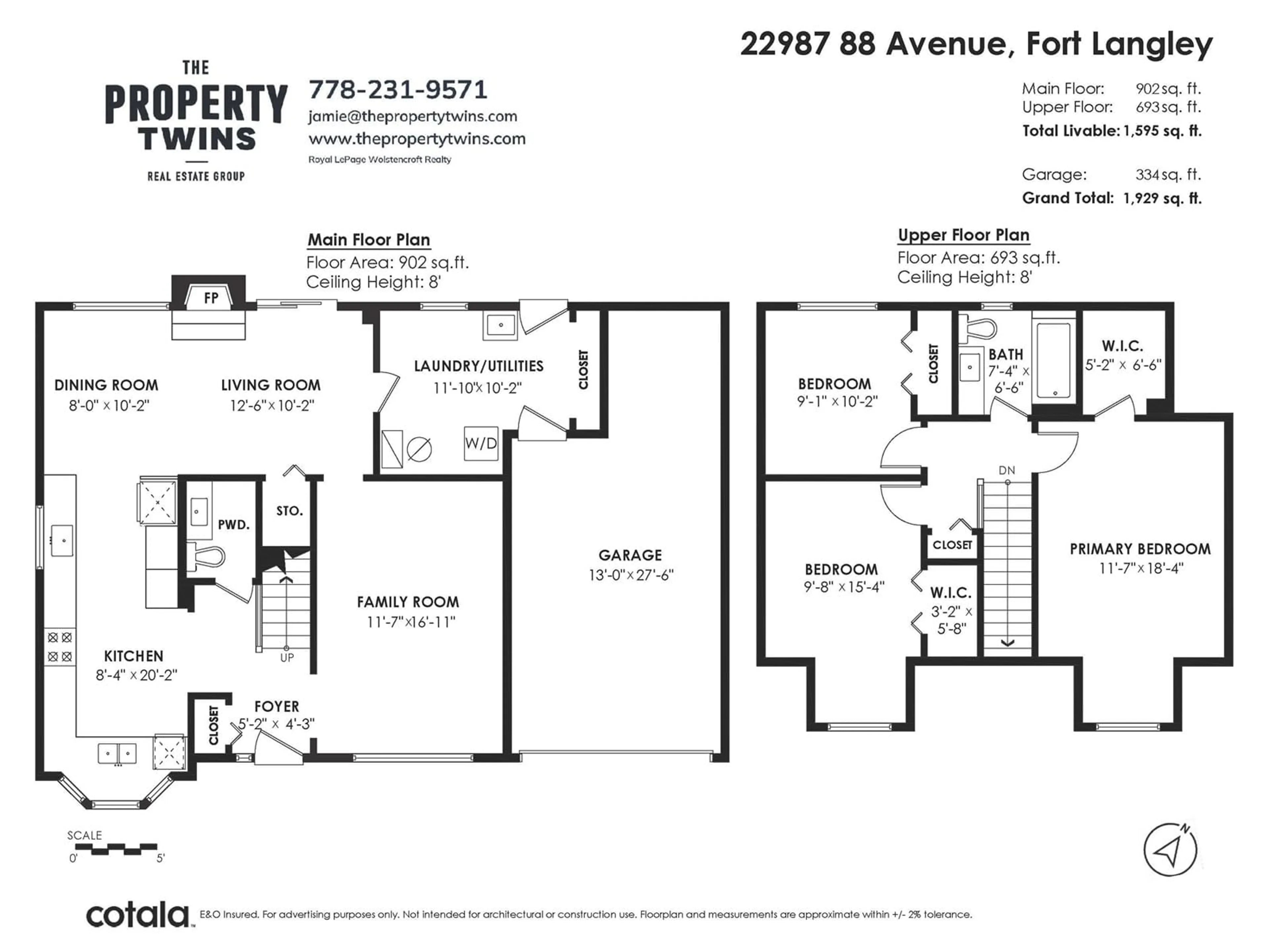 Floor plan for 22987 88, Langley British Columbia V1M2S4
