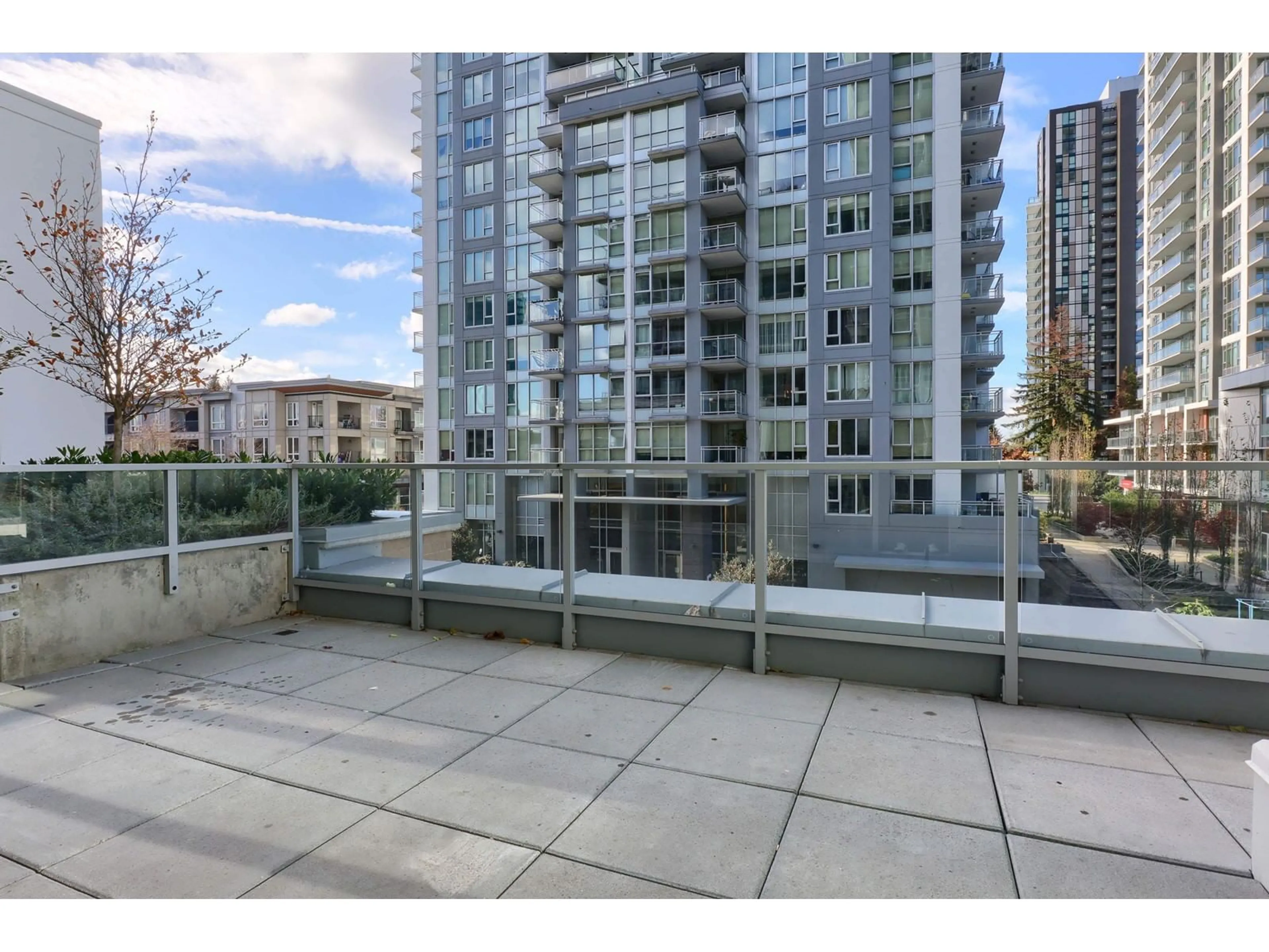 Patio, city buildings view from balcony for 317 - 13350 CENTRAL, Surrey British Columbia V3T0S1