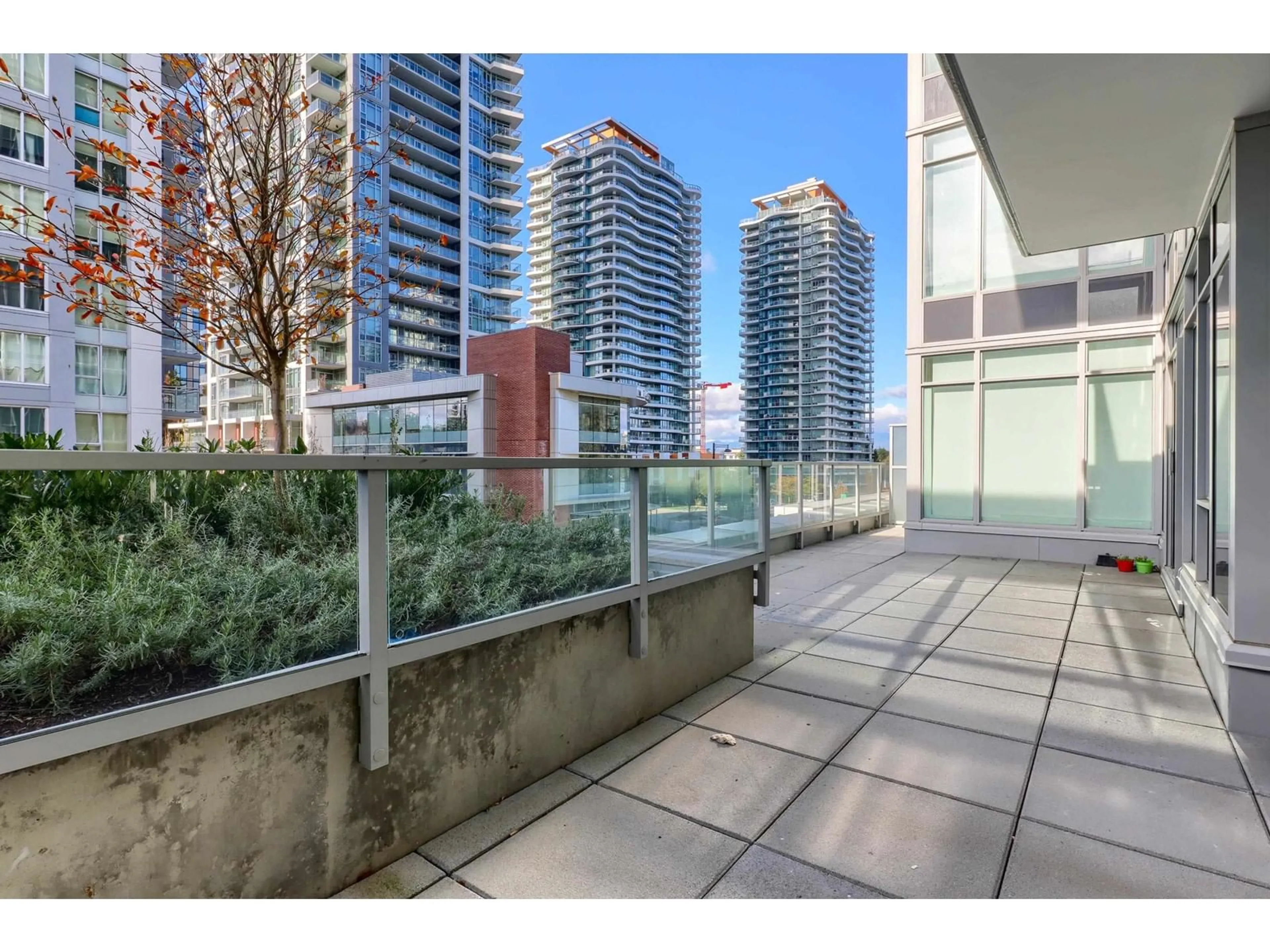 Patio, city buildings view from balcony for 317 - 13350 CENTRAL, Surrey British Columbia V3T0S1