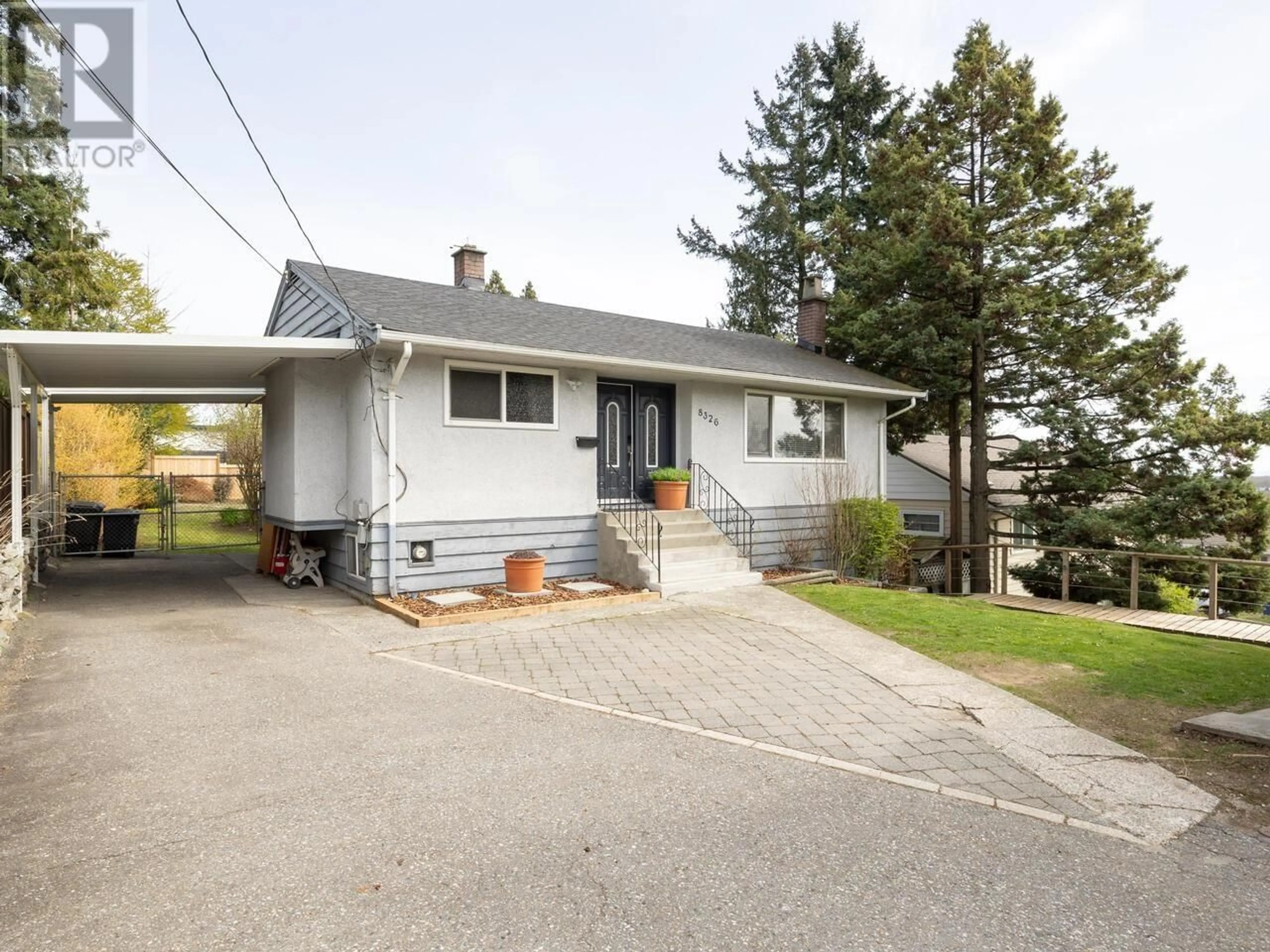 Home with vinyl exterior material, street for 8326 ROYAL OAK AVENUE, Burnaby British Columbia V5J4L2
