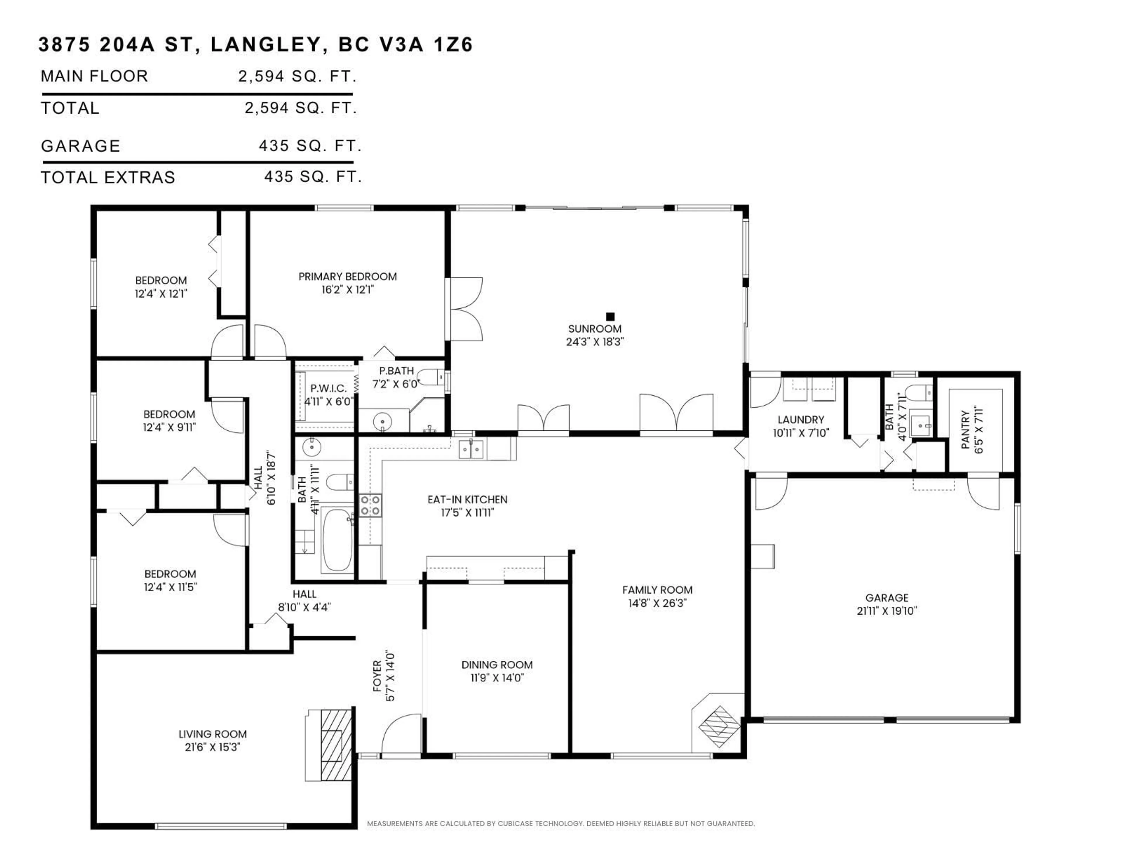 Floor plan for 3875 204A, Langley British Columbia V3A4X3