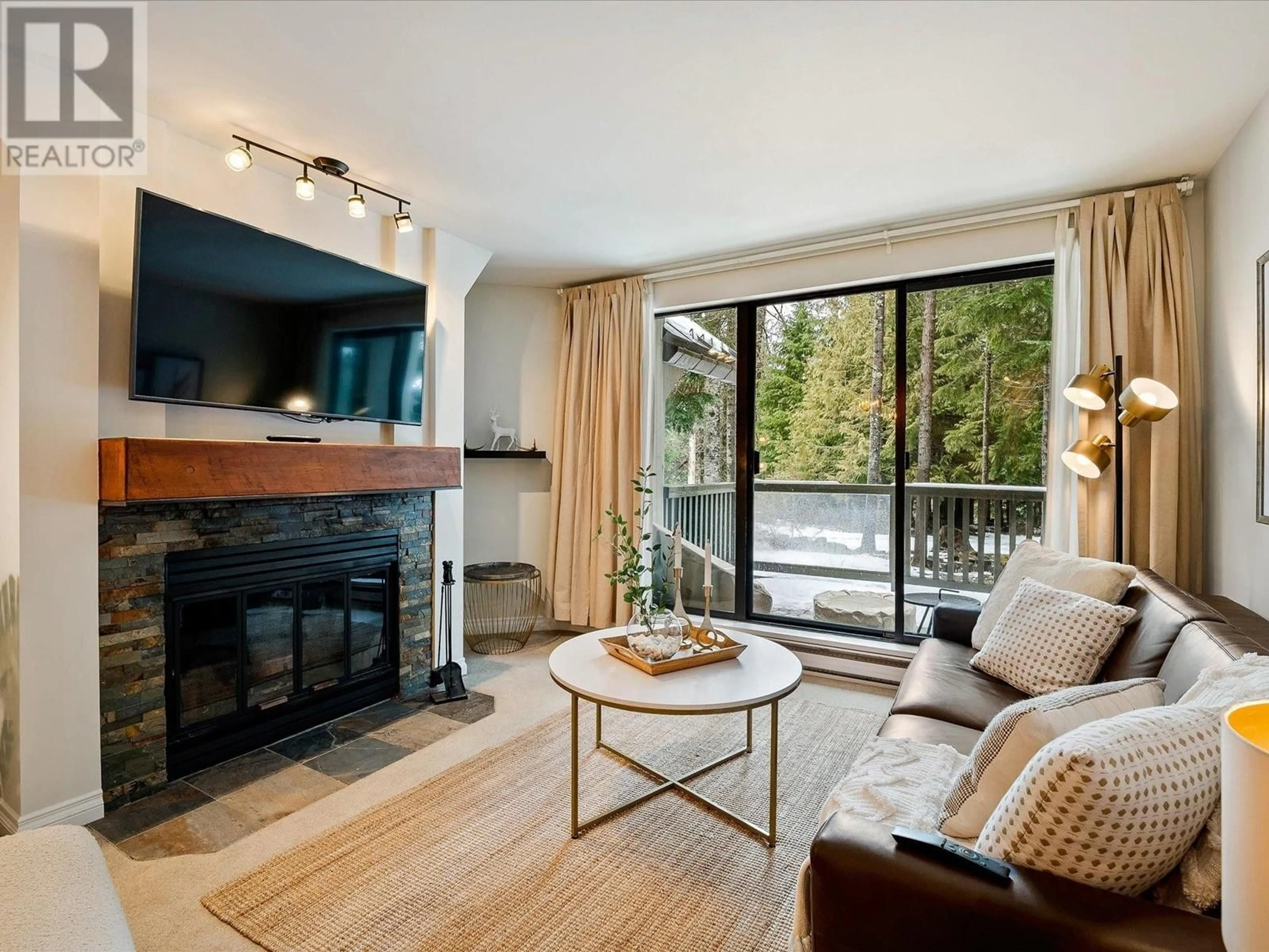 Living room with furniture, wood/laminate floor for 8 - 4510 BLACKCOMB WAY, Whistler British Columbia V8E0X8