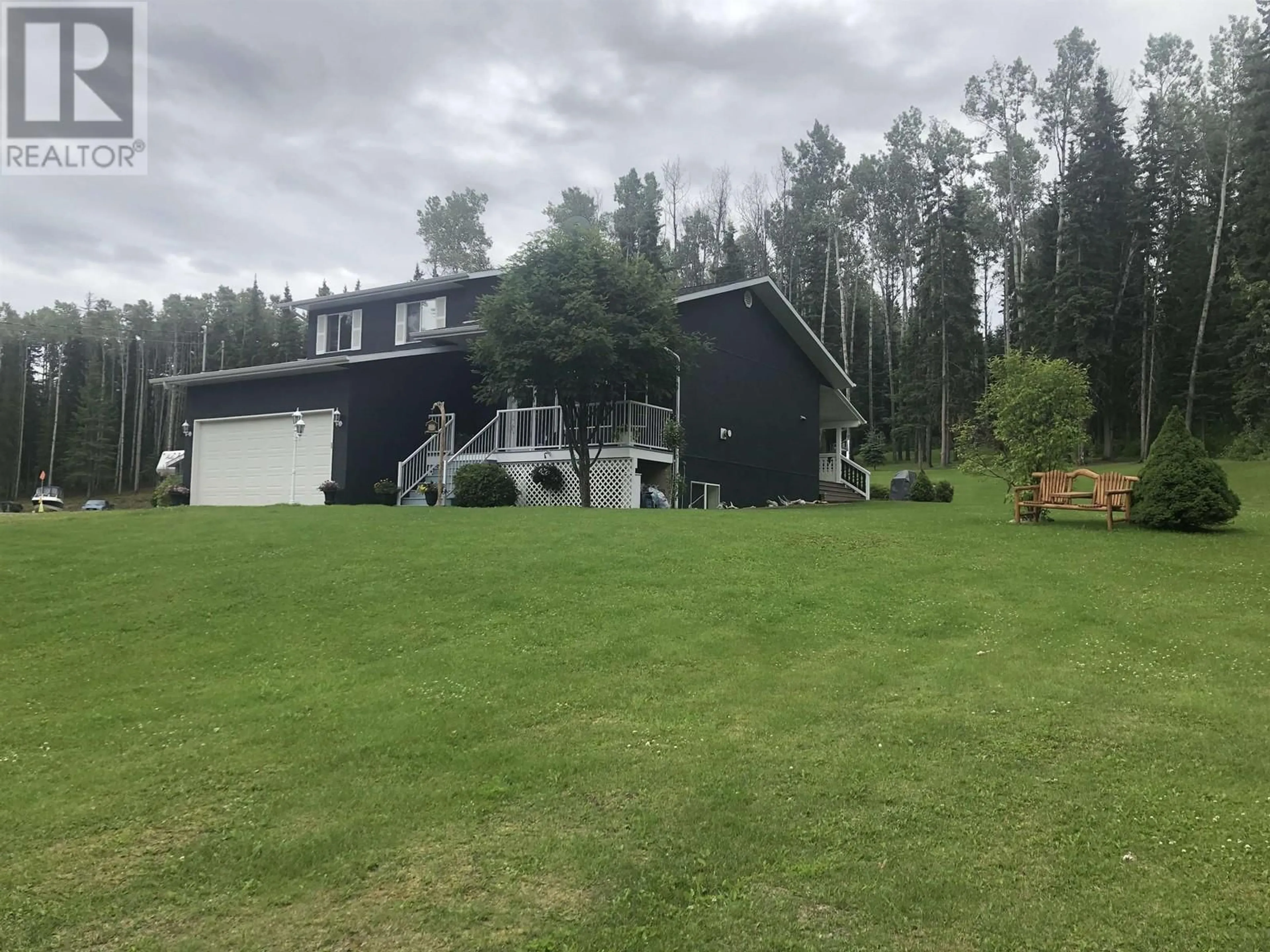A pic from outside/outdoor area/front of a property/back of a property/a pic from drone, unknown for 415 BEACH ROAD, Burns Lake British Columbia V0J1E2