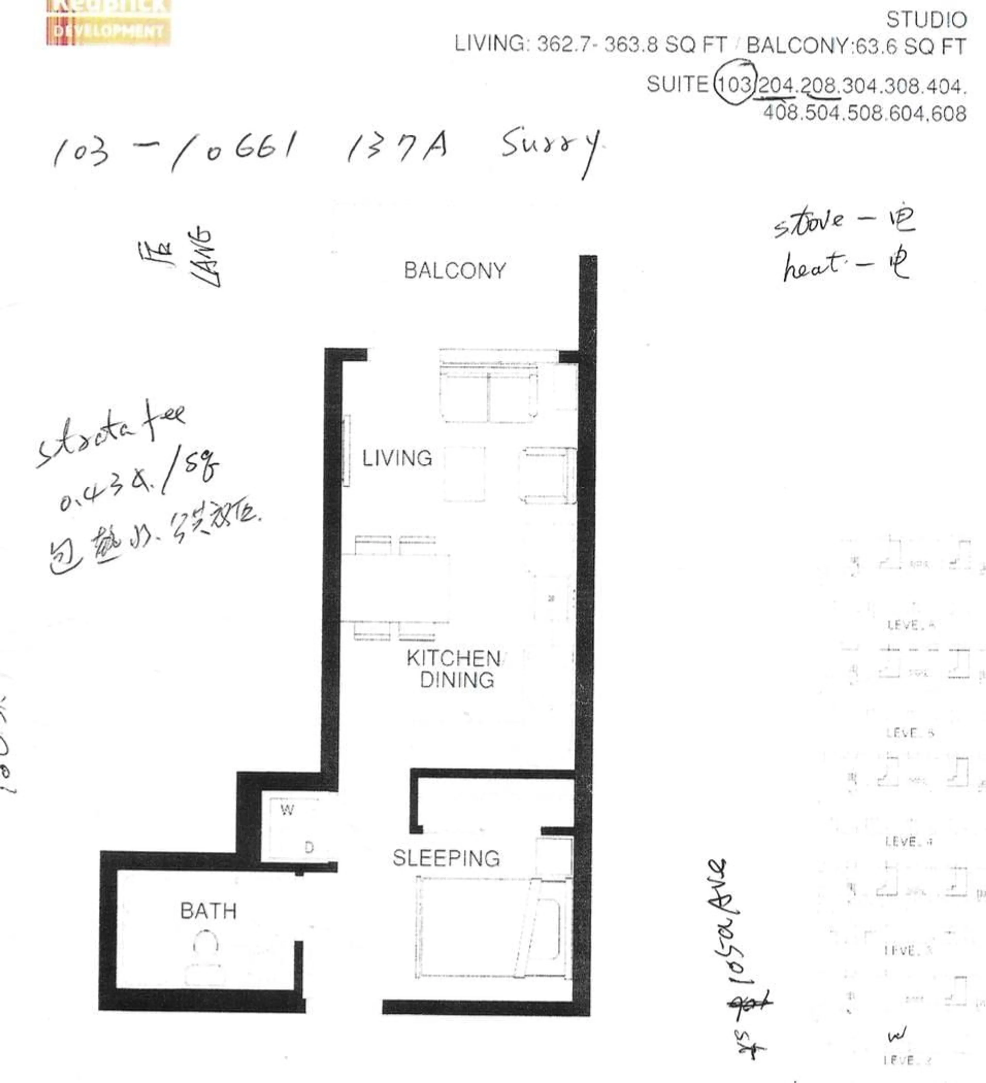 Floor plan for 103 - 10661 137A, Surrey British Columbia V3V3E7