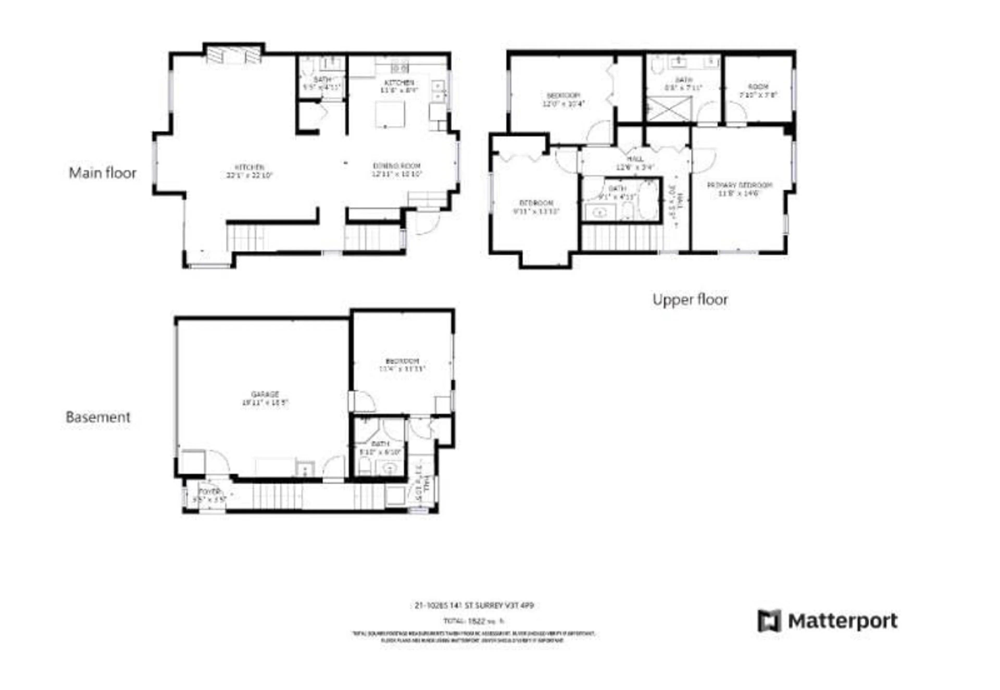 Floor plan for 21 - 10265 141 STREET, Surrey British Columbia V3T4P9