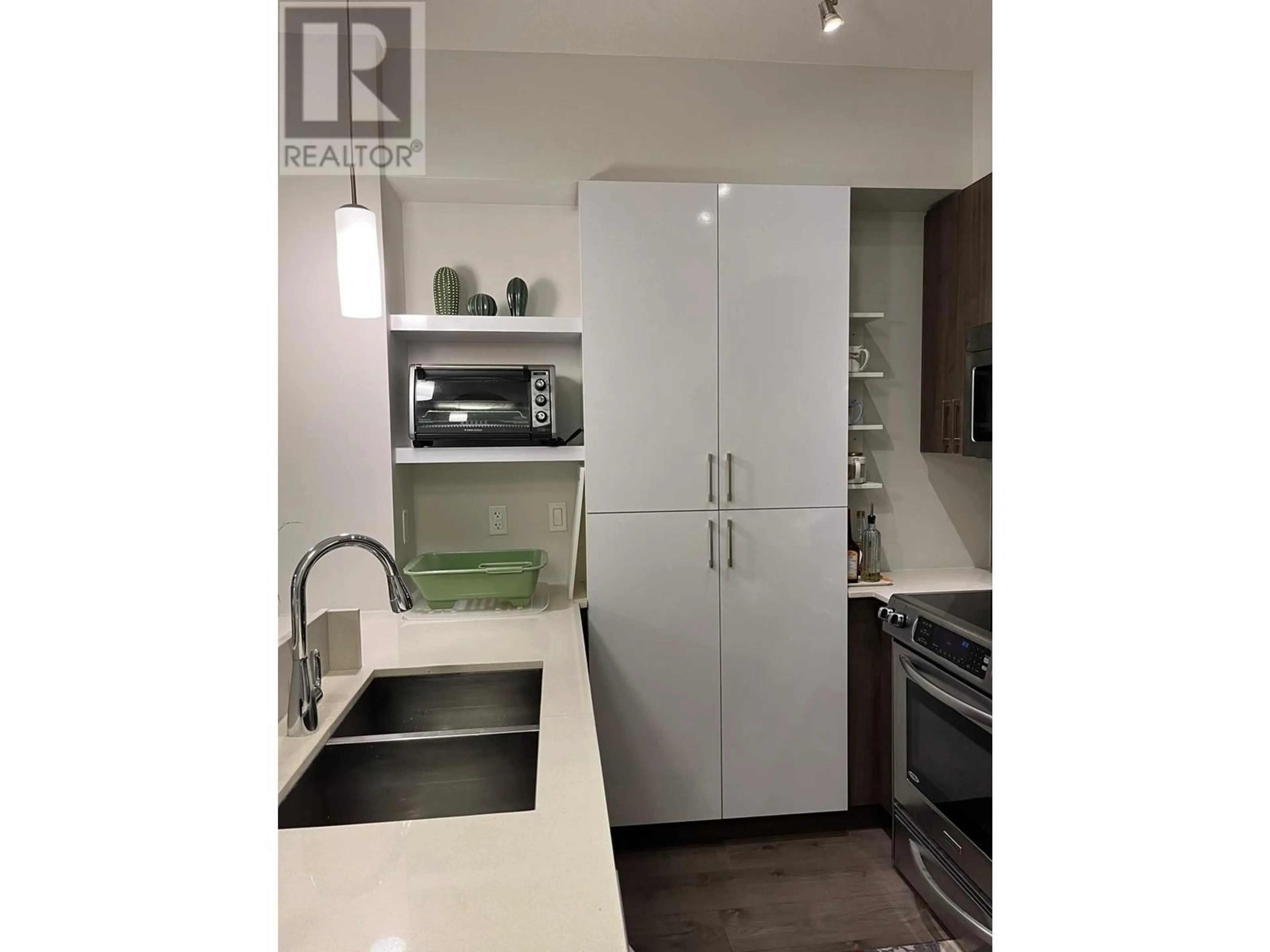Standard kitchen, wood/laminate floor for 307 - 630 COMO LAKE AVENUE, Coquitlam British Columbia V3J3M4