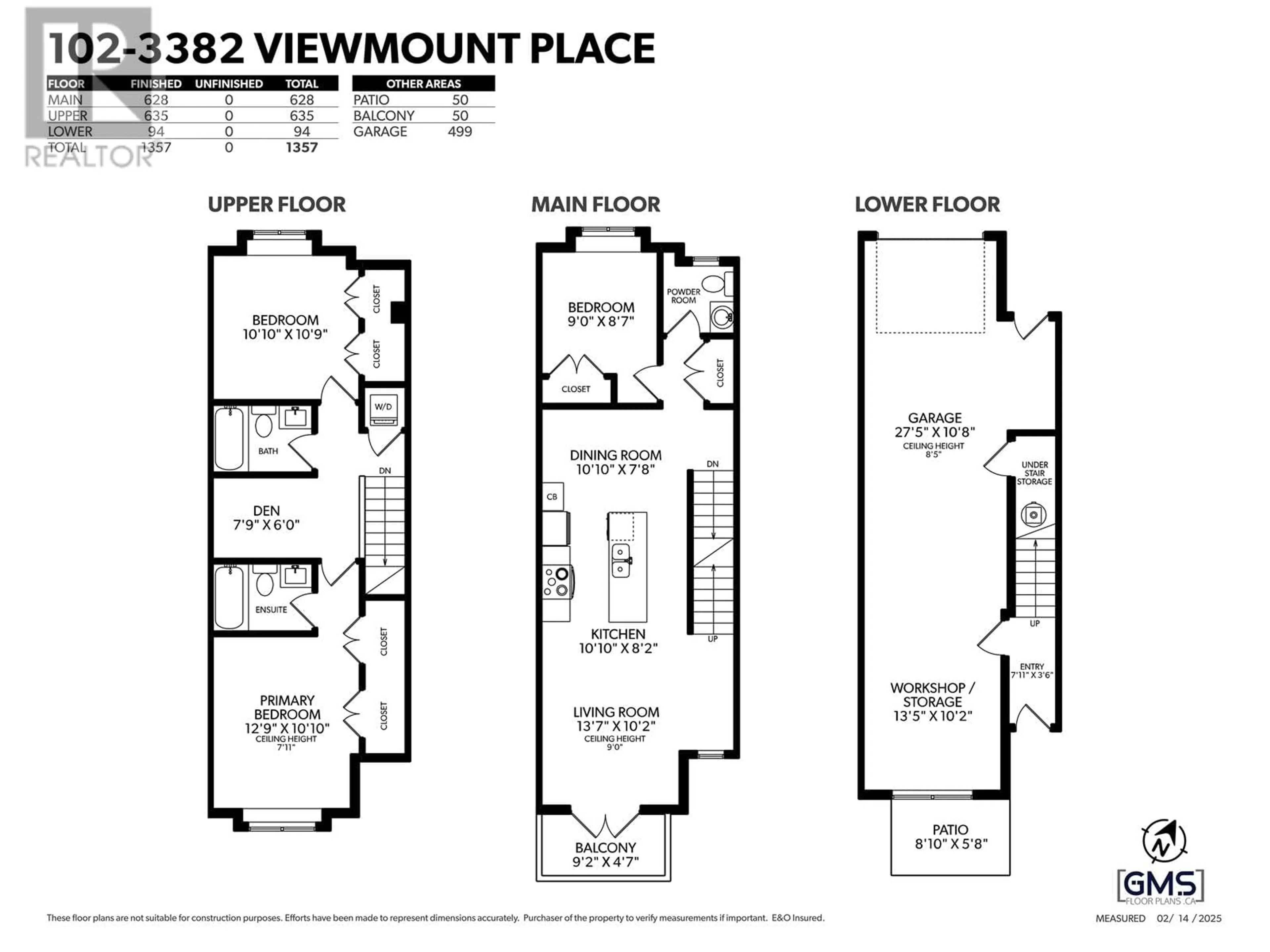 Floor plan for 102 - 3382 VIEWMOUNT DRIVE, Port Moody British Columbia V3H2M1