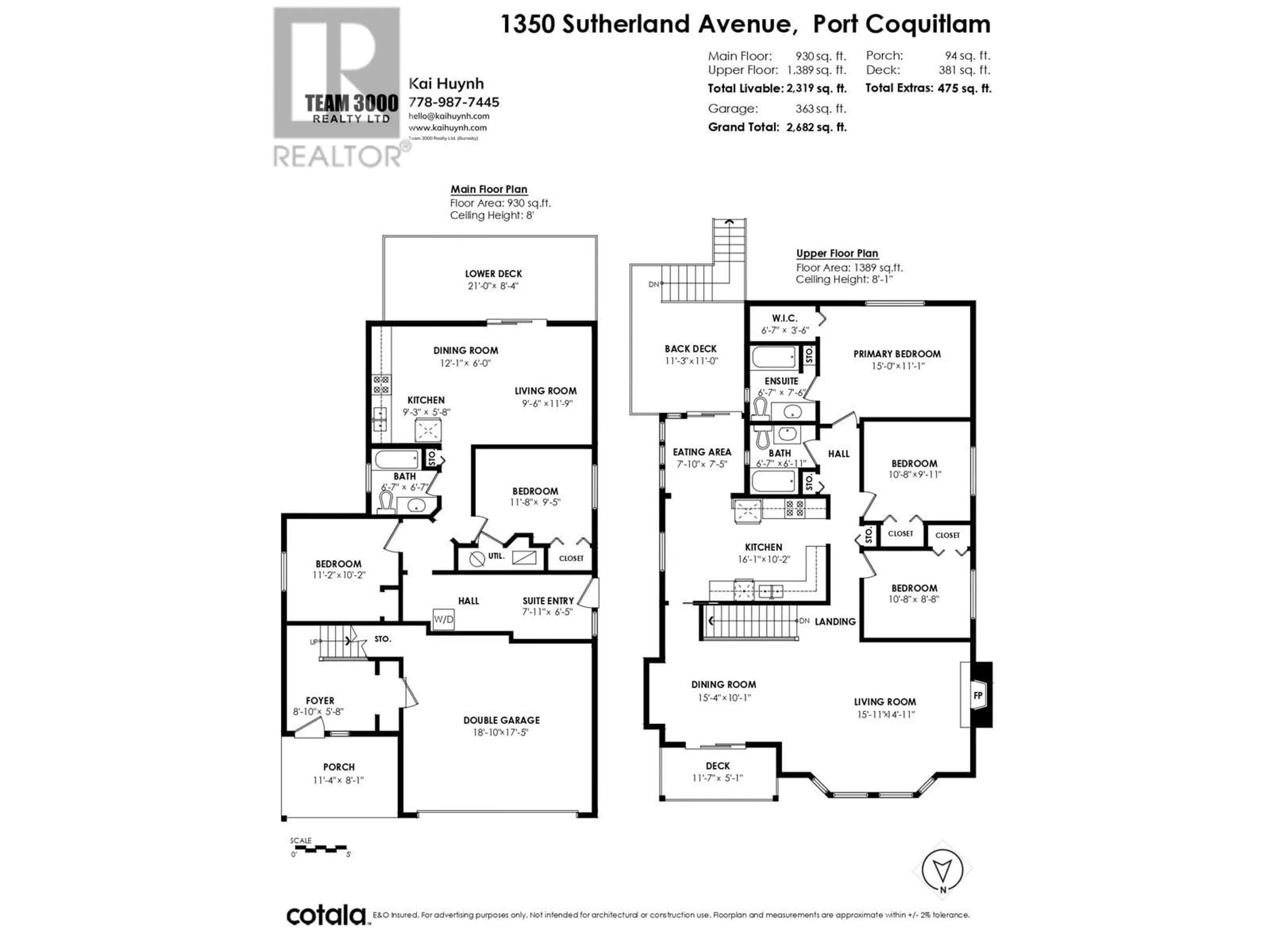 Floor plan for 1350 SUTHERLAND AVENUE, Port Coquitlam British Columbia V3B7G7