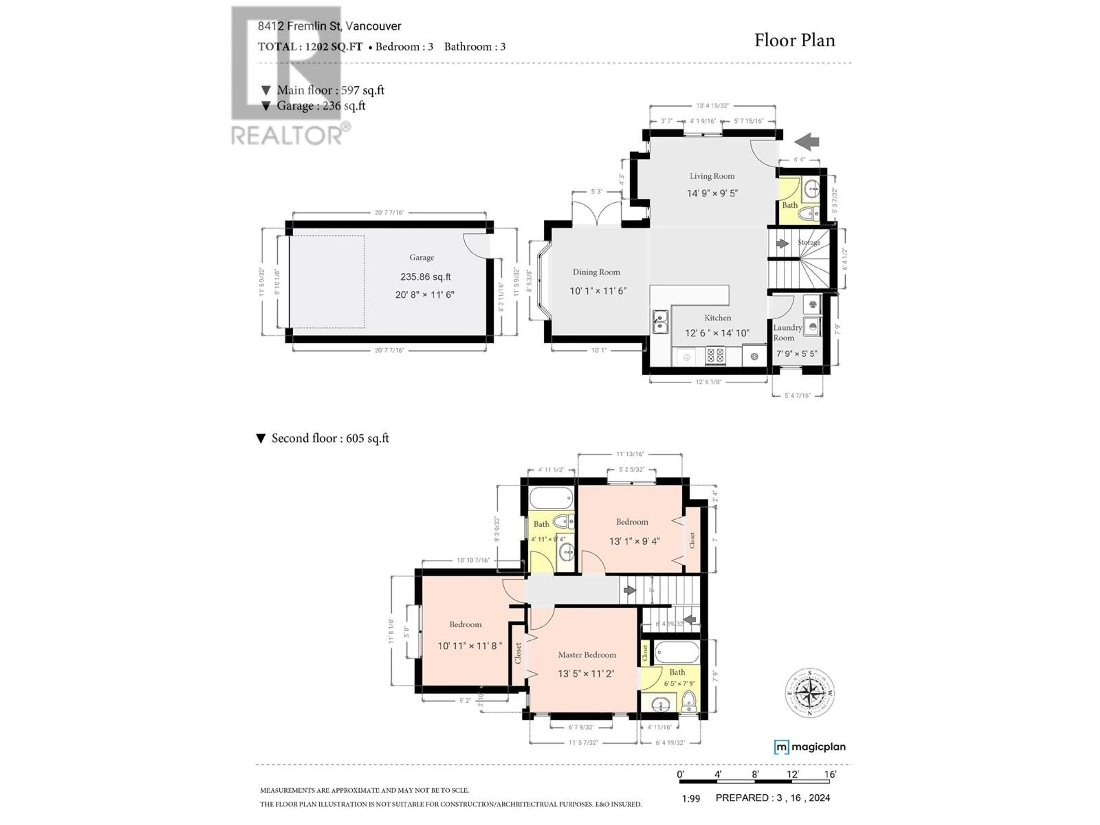 Floor plan for 8412 FREMLIN STREET, Vancouver British Columbia V6P3X2
