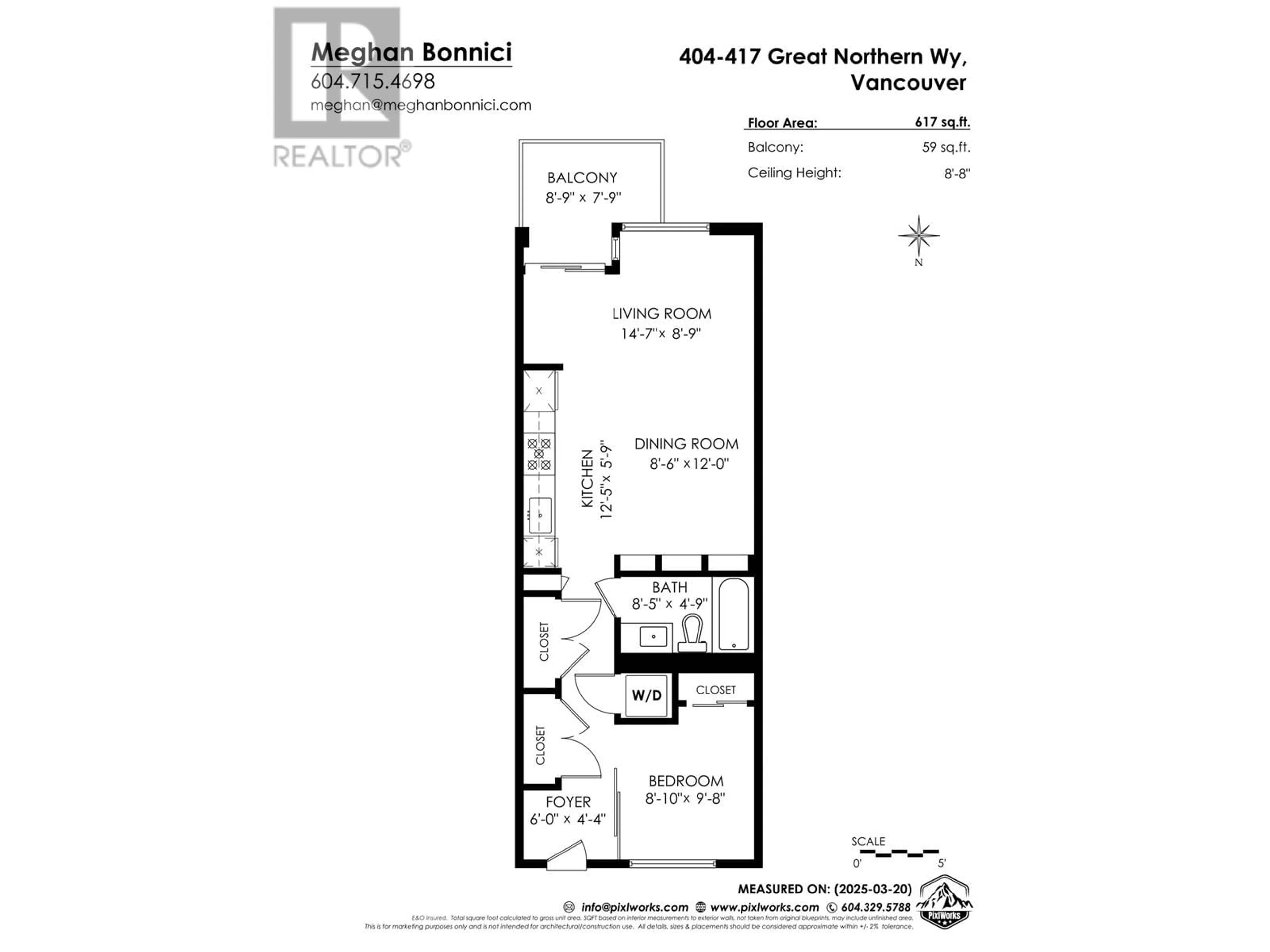 Floor plan for 404 - 417 GREAT NORTHERN WAY, Vancouver British Columbia V5T0G7
