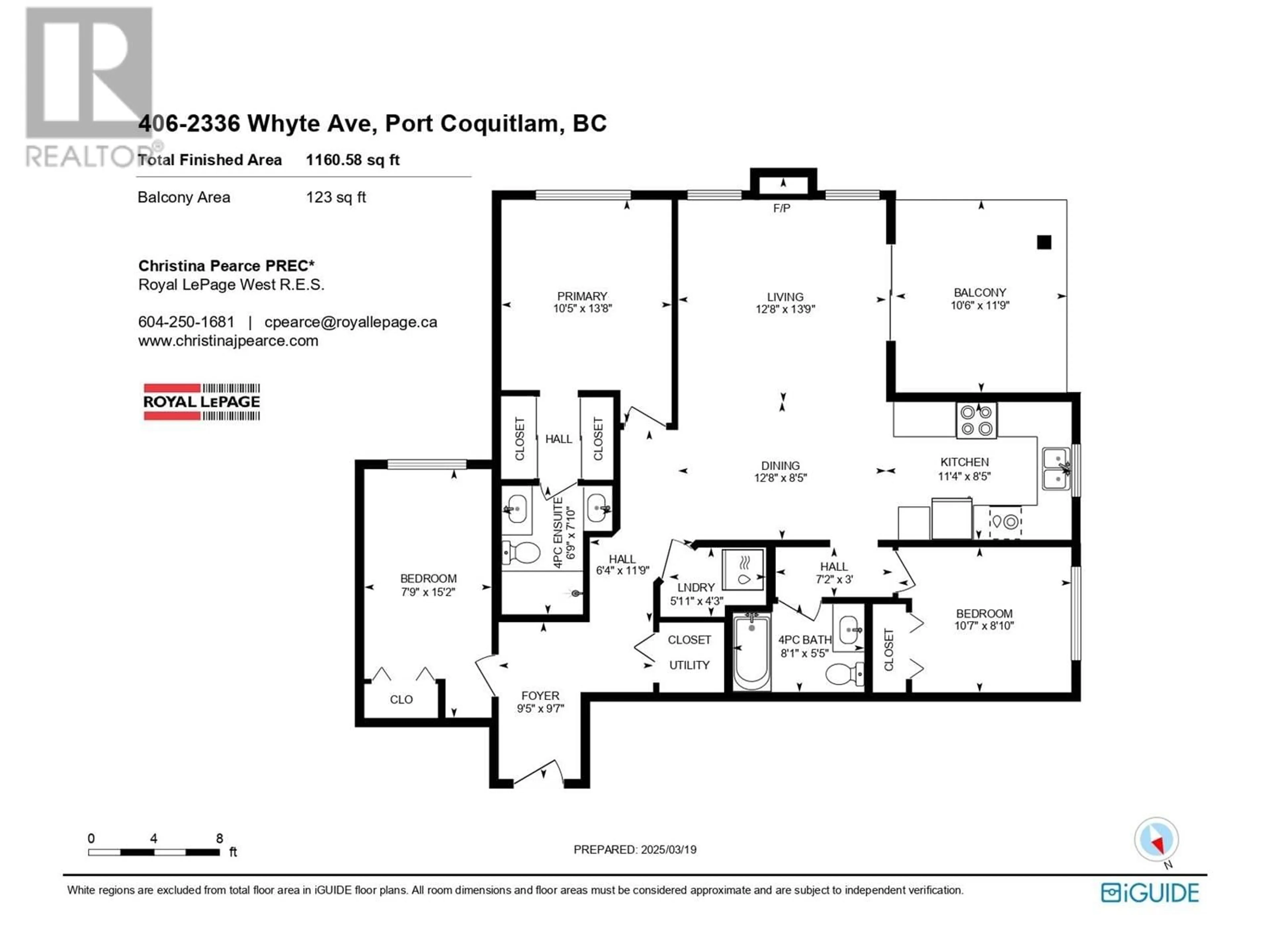 Floor plan for 406 - 2336 WHYTE AVENUE, Port Coquitlam British Columbia V3C0A7