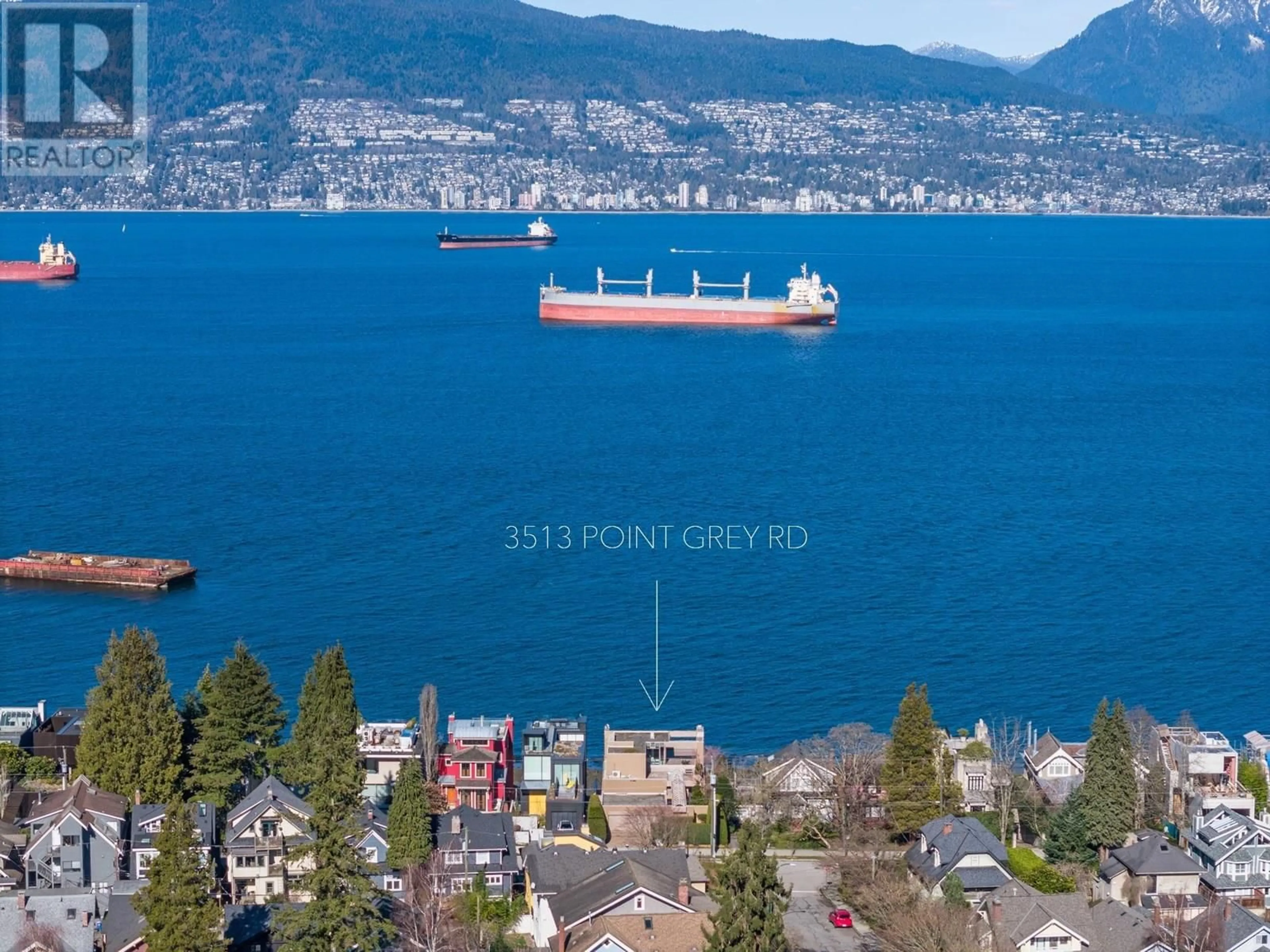 A pic from outside/outdoor area/front of a property/back of a property/a pic from drone, water/lake/river/ocean view for 3513 POINT GREY ROAD, Vancouver British Columbia V6R1A7