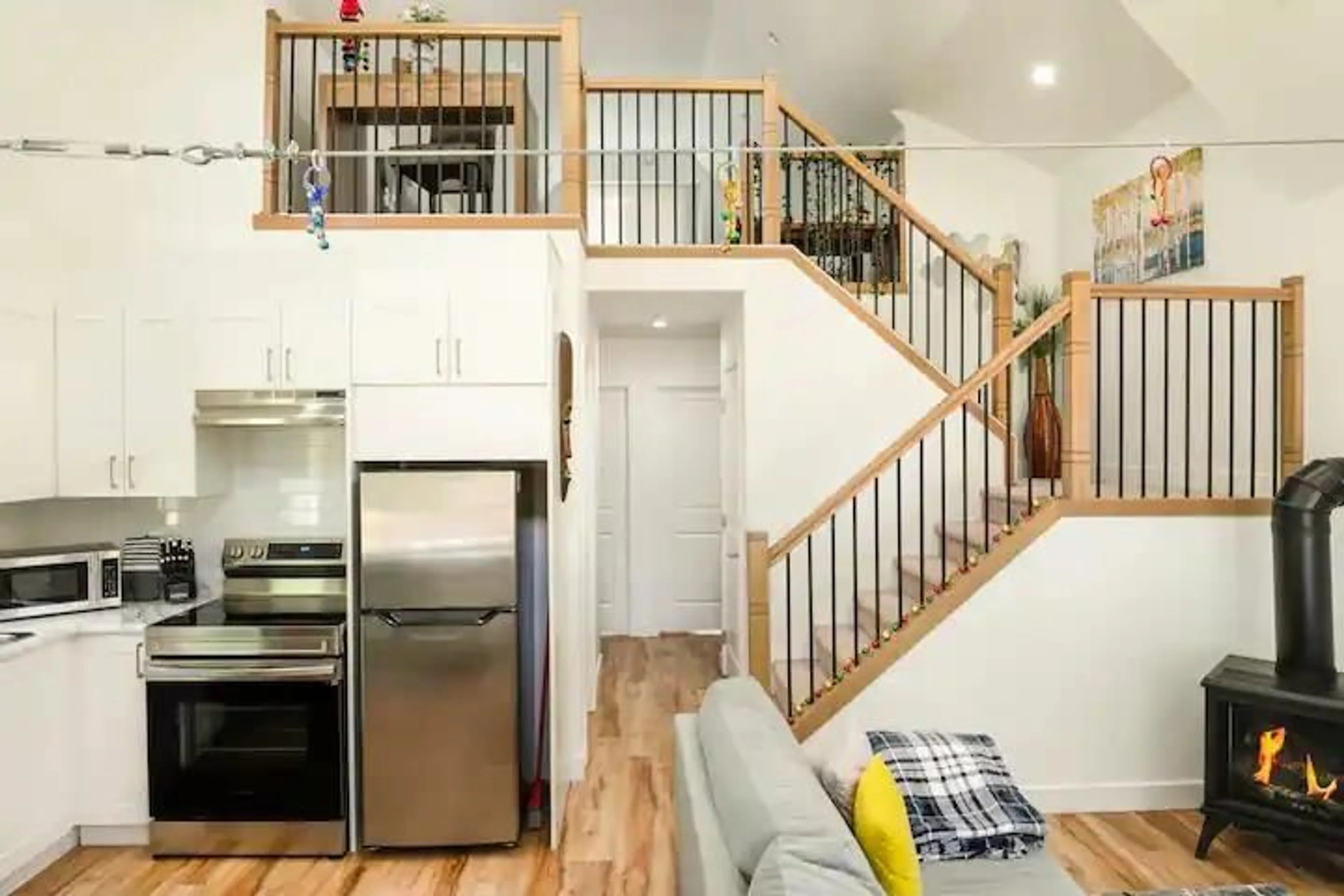 Open concept kitchen, wood/laminate floor for HG156 OLD HOPE PRINCETON HIGHWAY, Sunshine Valley British Columbia V0X1L5