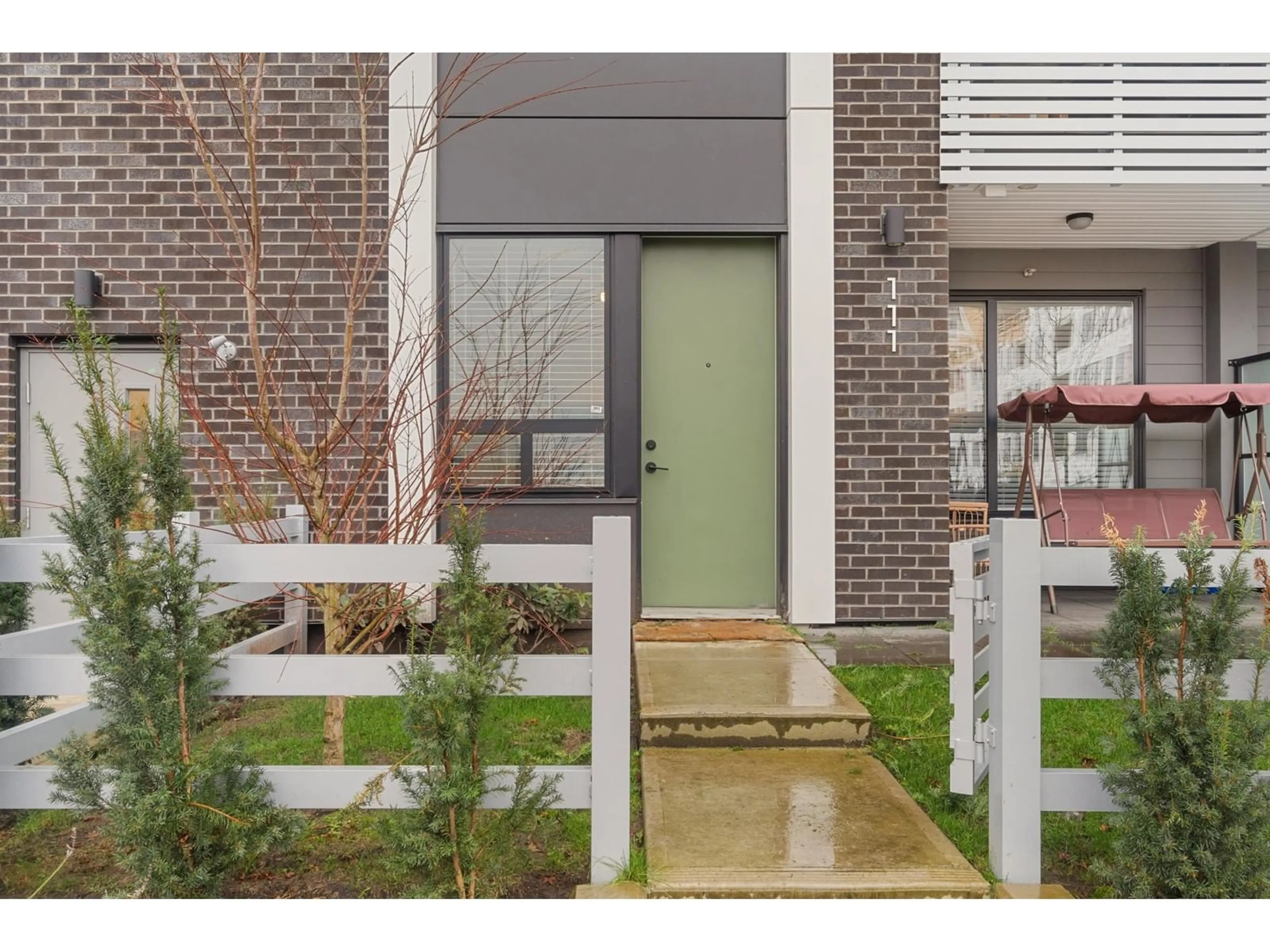 Home with brick exterior material, street for 111 - 15848 FRASER, Surrey British Columbia V4N6X6
