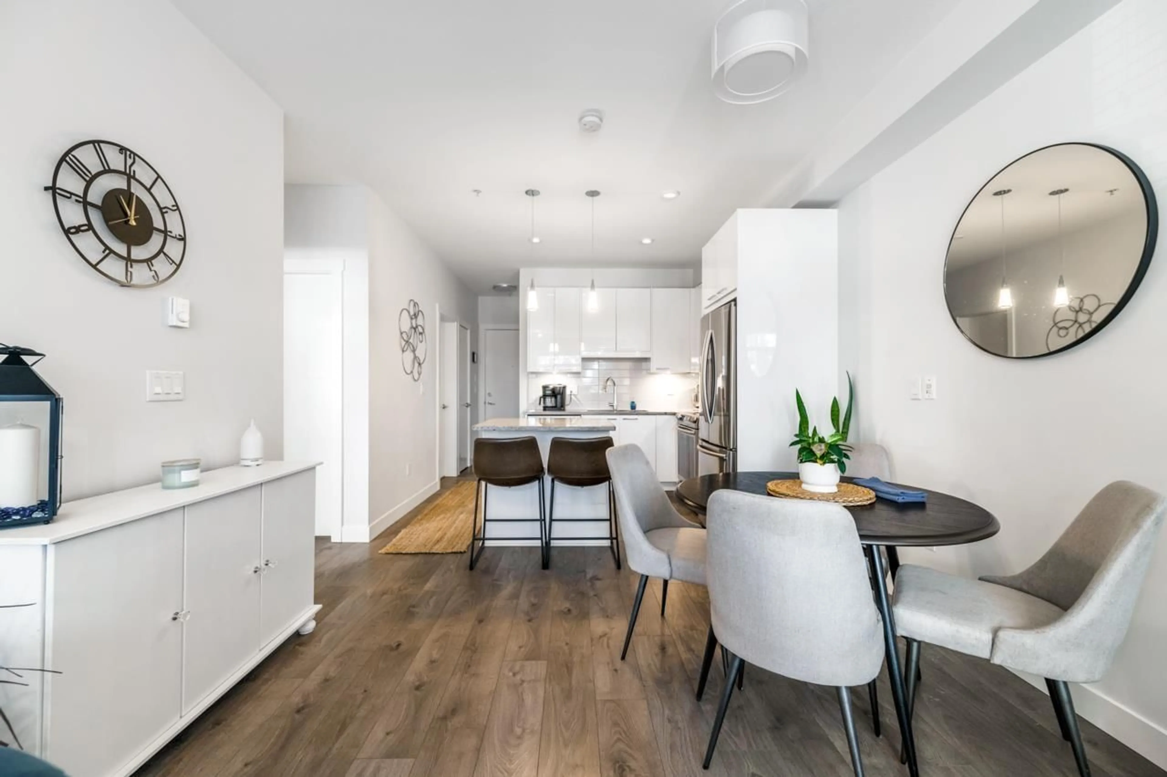 Open concept kitchen, wood/laminate floor for 203 - 20686 EASTLEIGH, Langley British Columbia V3A0M4
