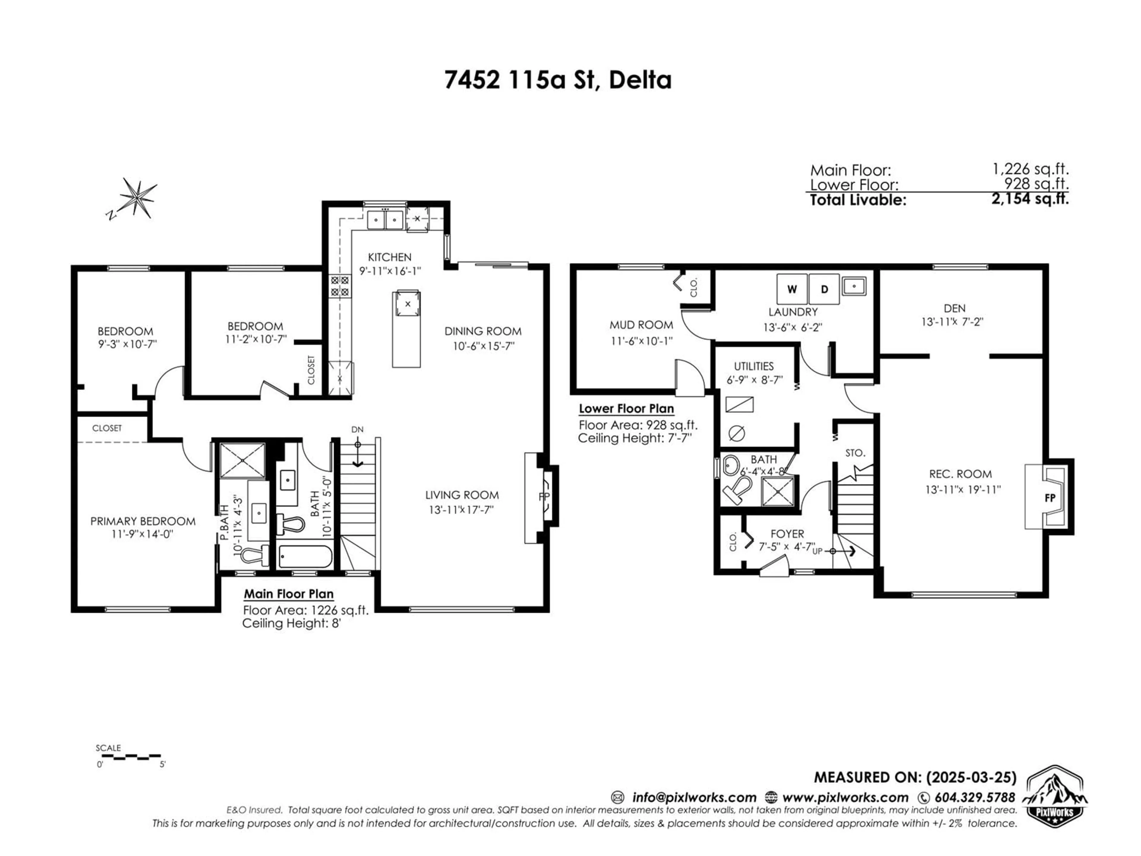 Floor plan for 7452 115A, Delta British Columbia V4C5P8