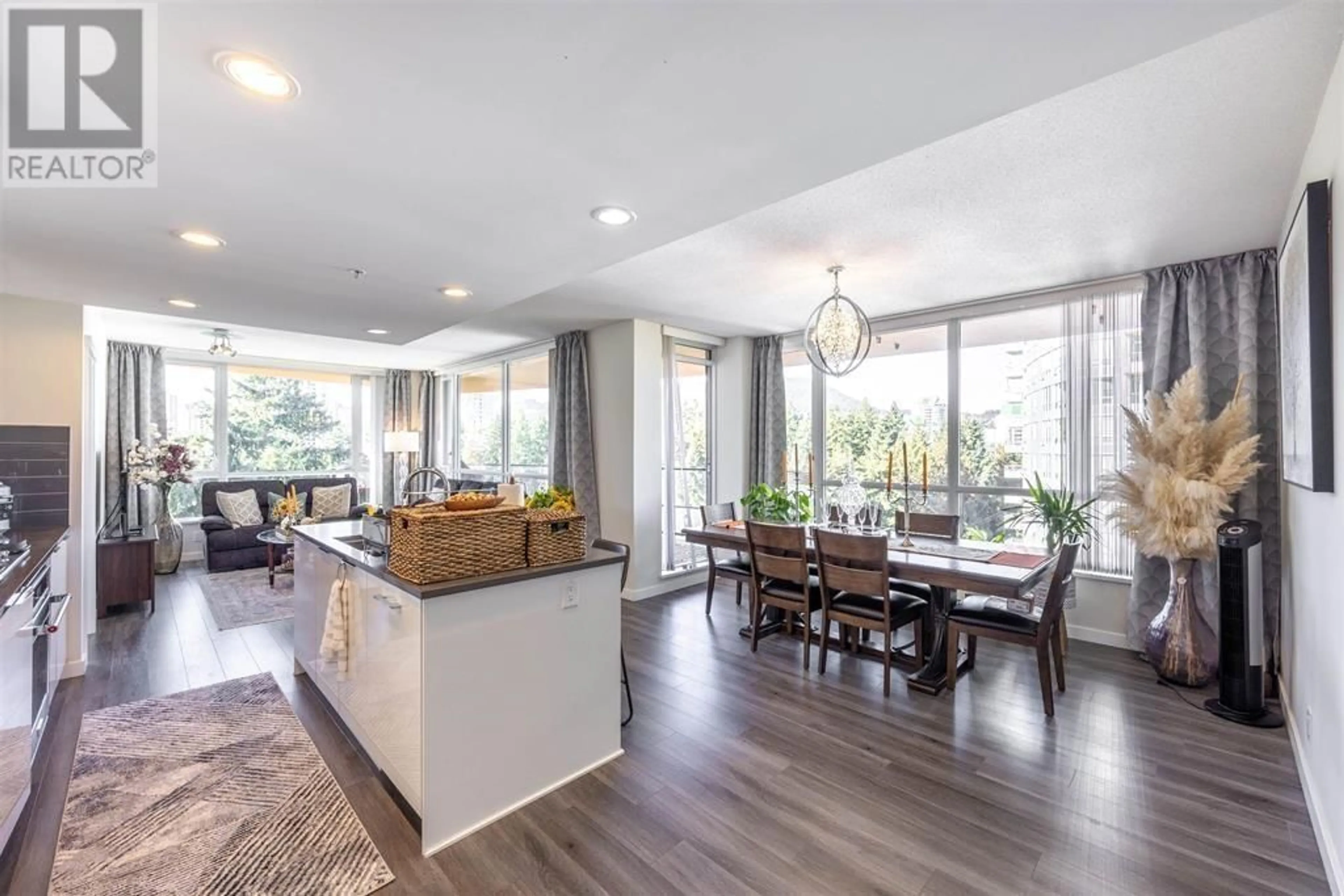 Open concept kitchen, wood/laminate floor for 1206 - 3096 WINDSOR GATE, Coquitlam British Columbia V3B0P4